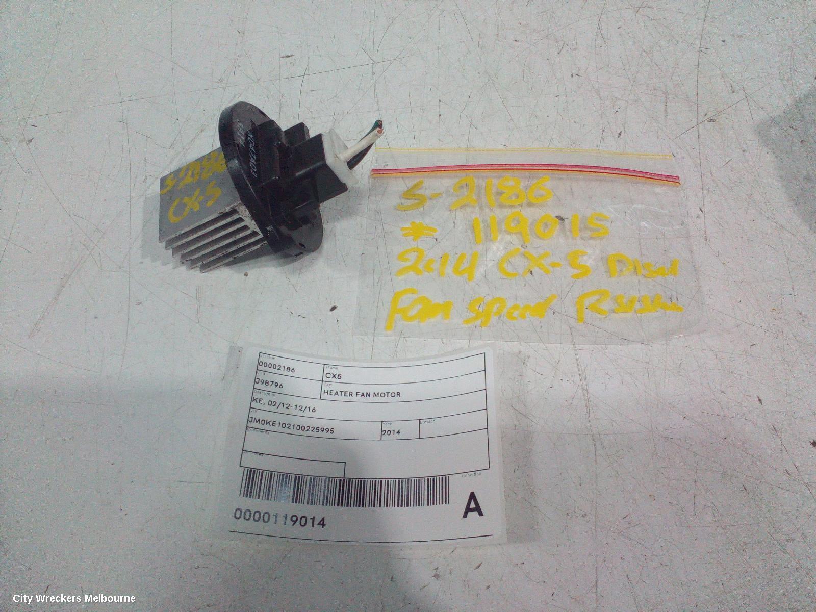 MAZDA CX5 2014 Heater Fan Motor