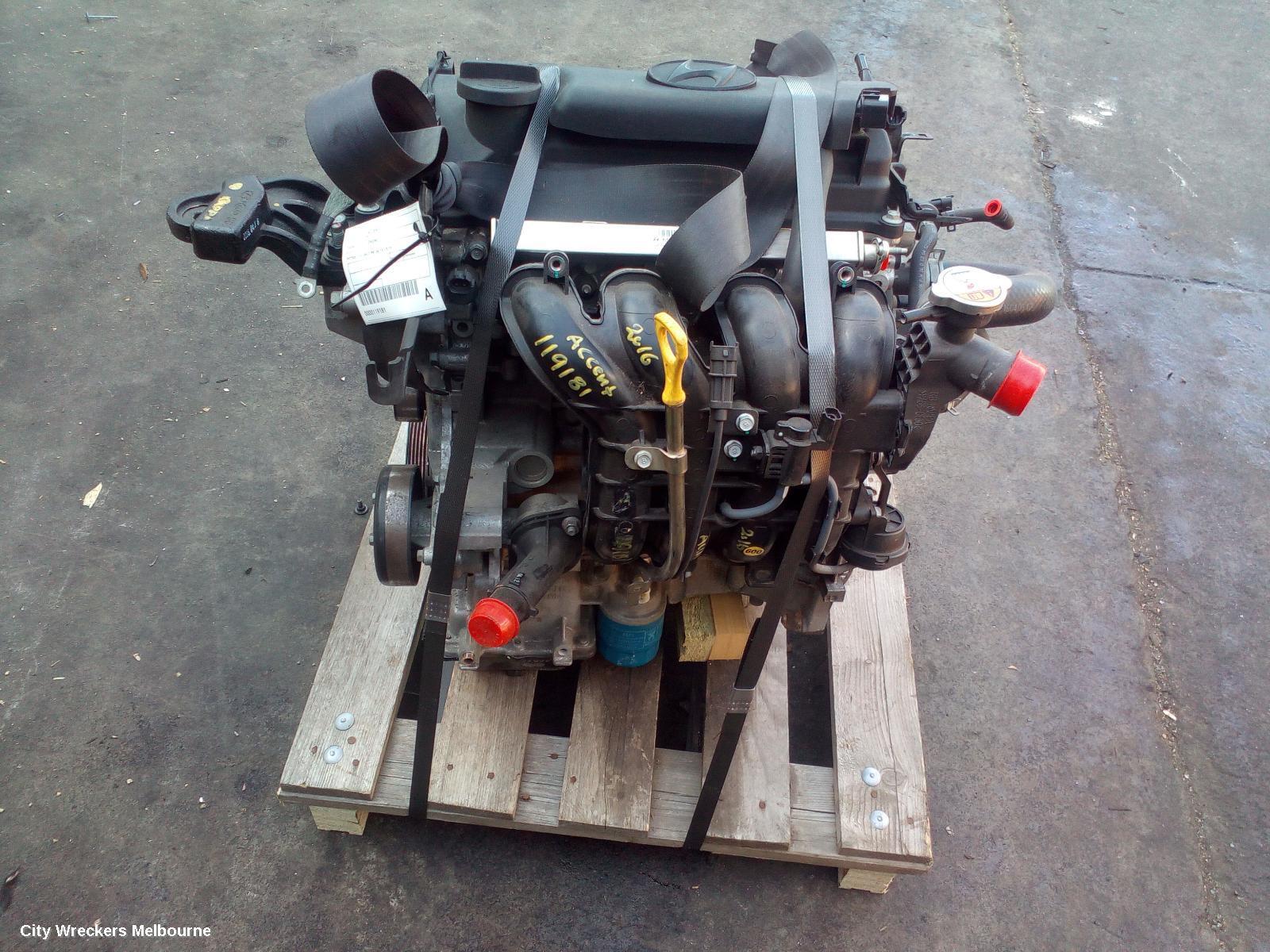 HYUNDAI ACCENT 2016 Engine