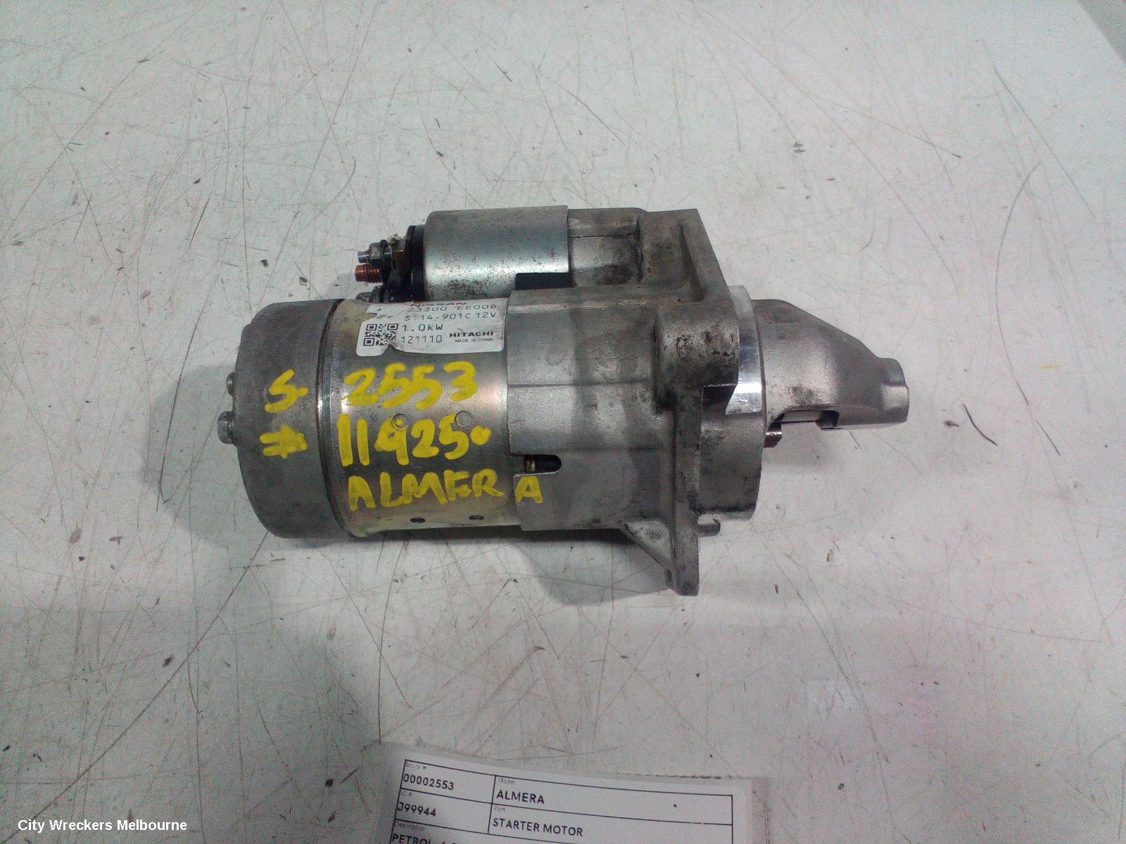 NISSAN ALMERA 2013 Starter