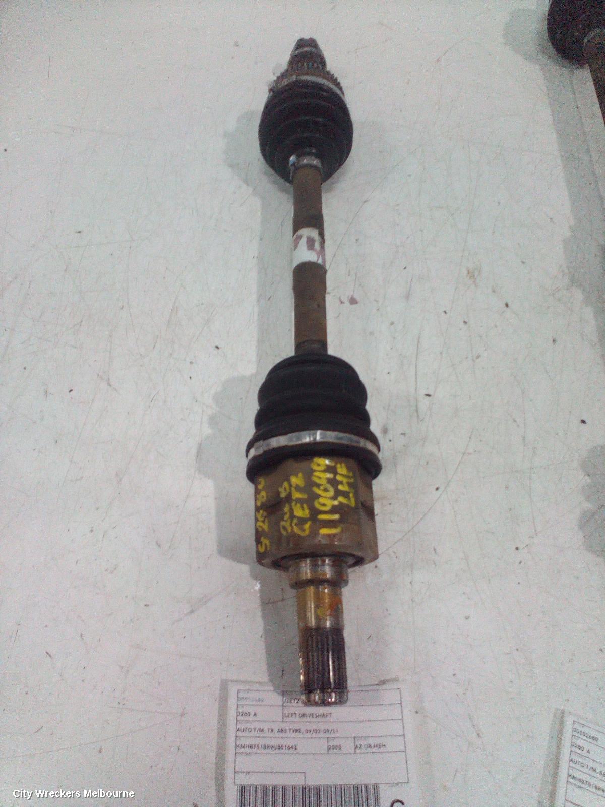 HYUNDAI GETZ 2008 Left Driveshaft