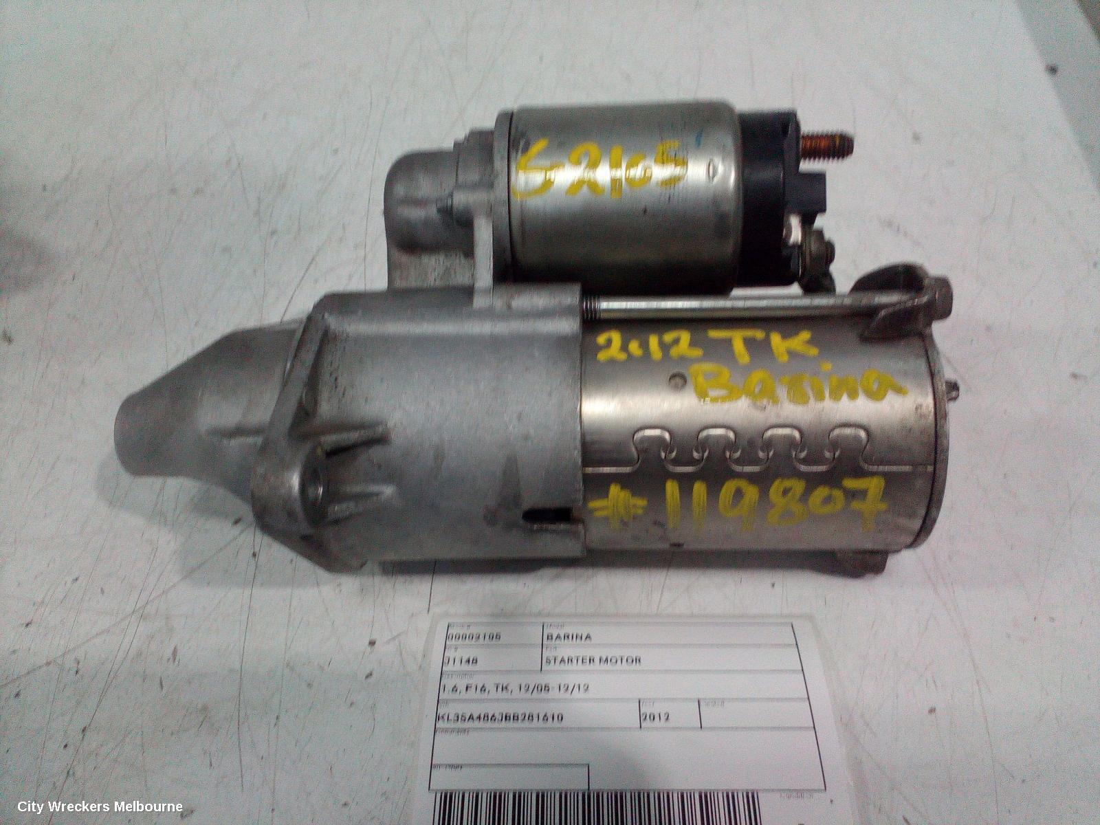 HOLDEN BARINA 2012 Starter