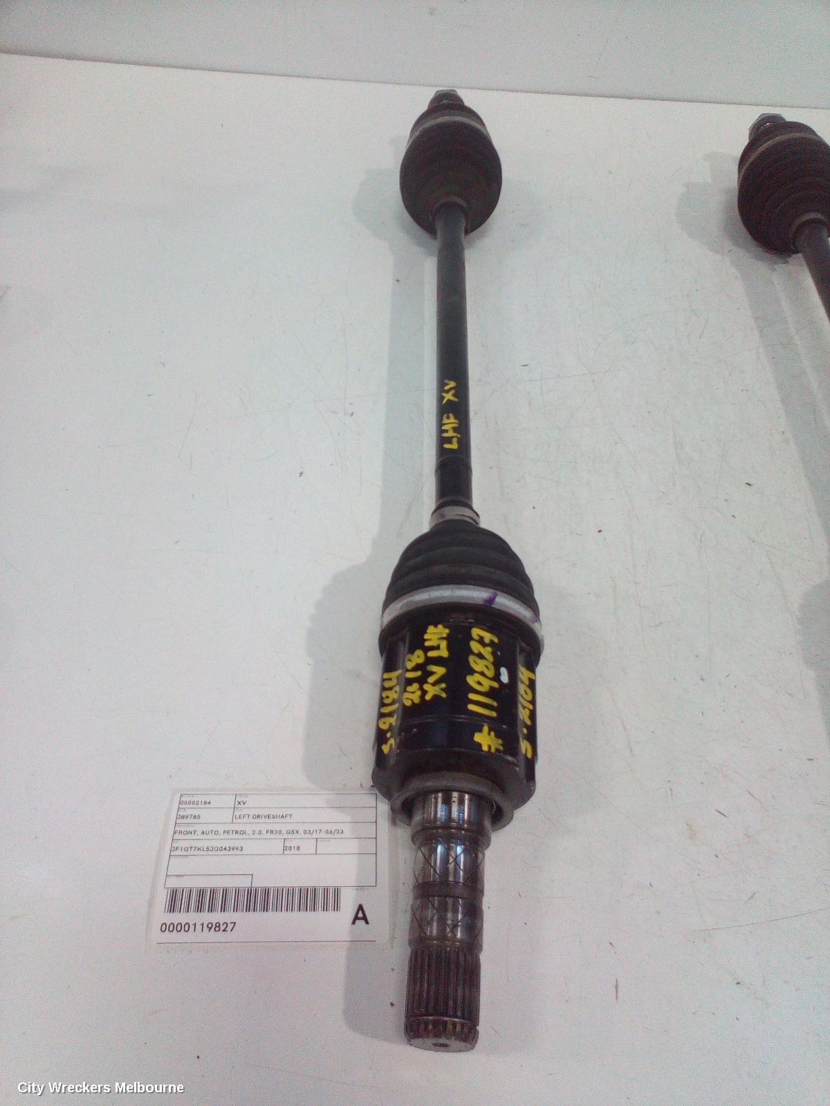 SUBARU XV 2018 Left Driveshaft