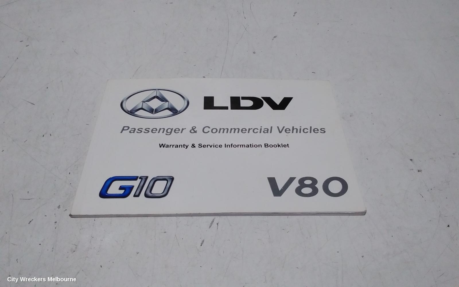 LDV G10 2018 Owners Handbook