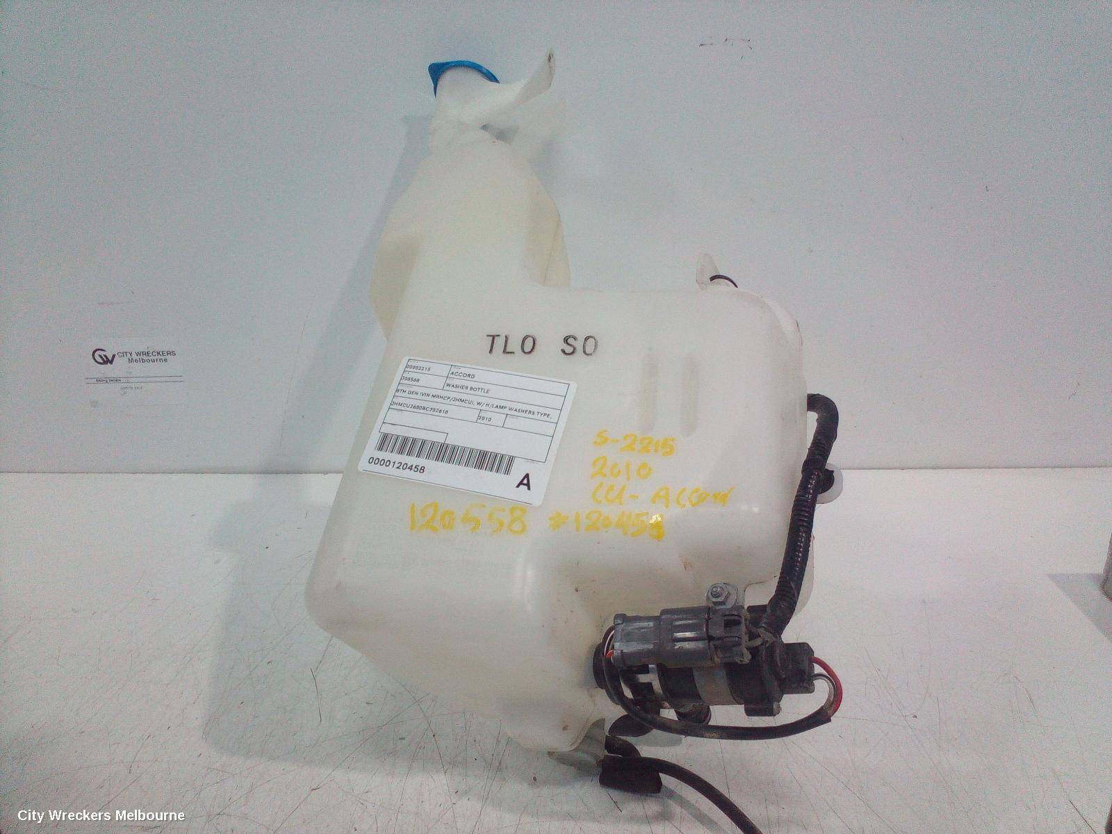 HONDA ACCORD 2010 Washer Bottle