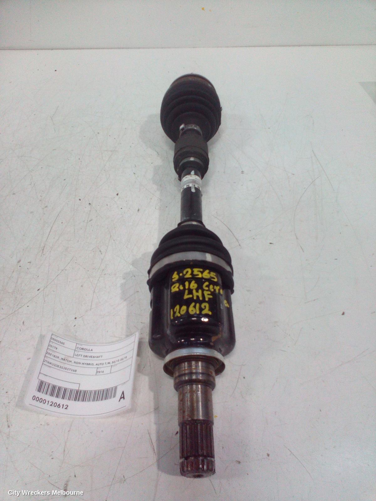 TOYOTA COROLLA 2016 Left Driveshaft