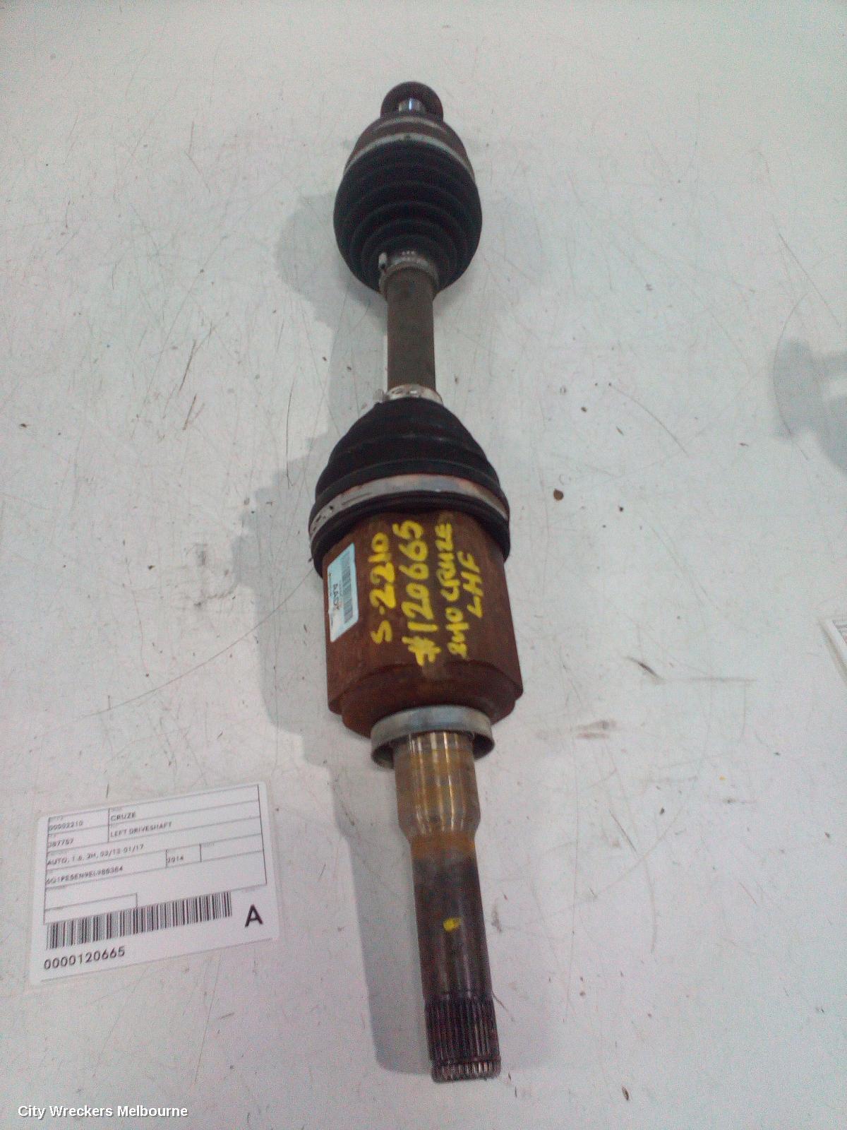 HOLDEN CRUZE 2014 Left Driveshaft