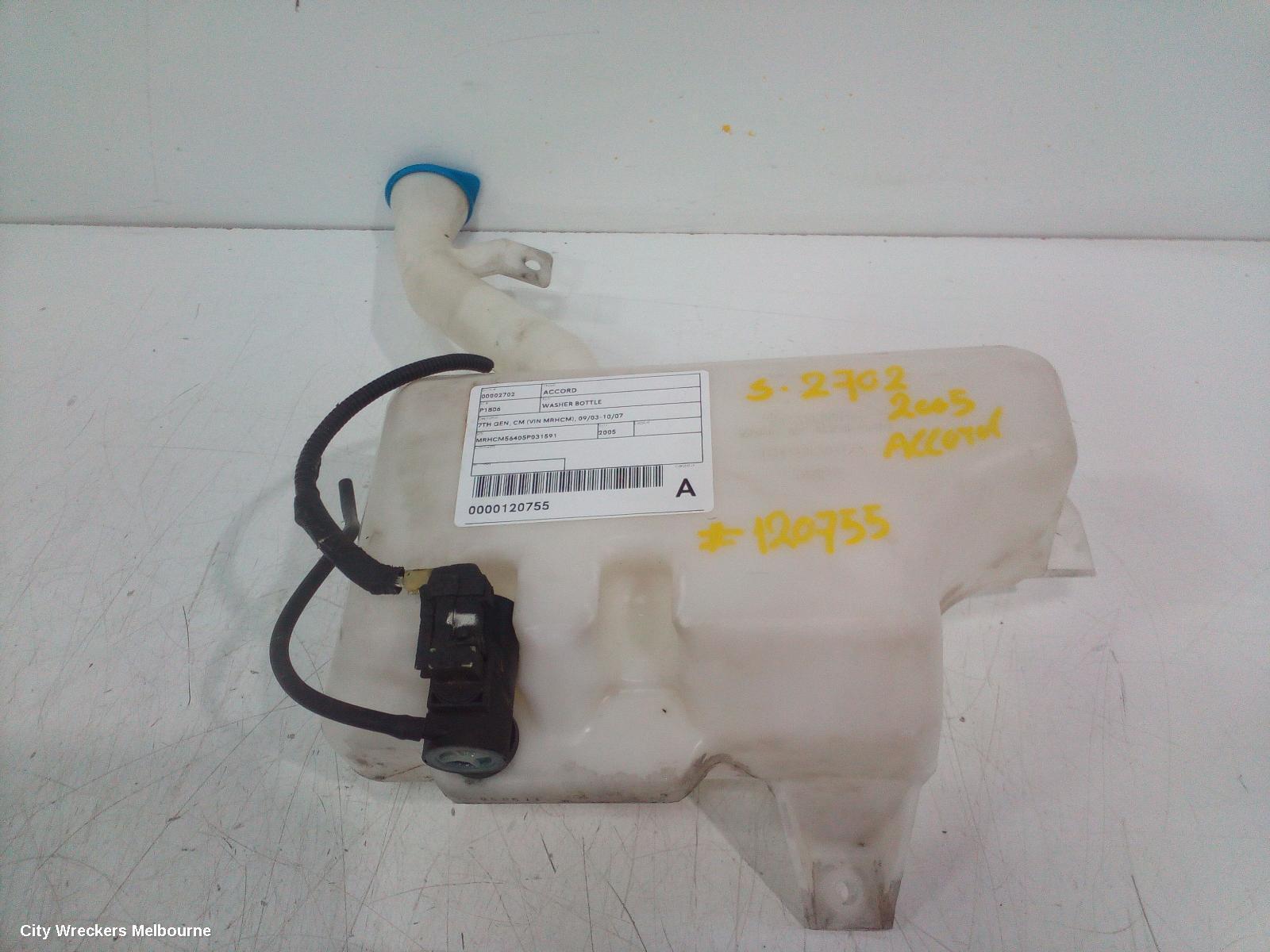 HONDA ACCORD 2005 Washer Bottle