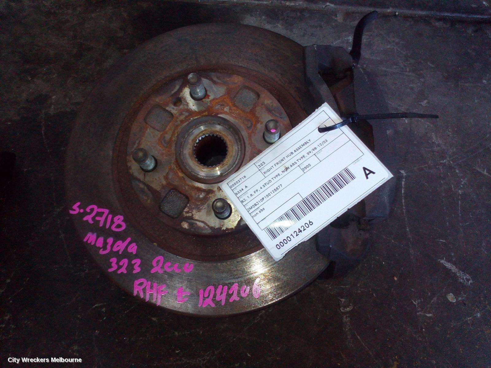 MAZDA 323 2000 Right Front Hub Assembly