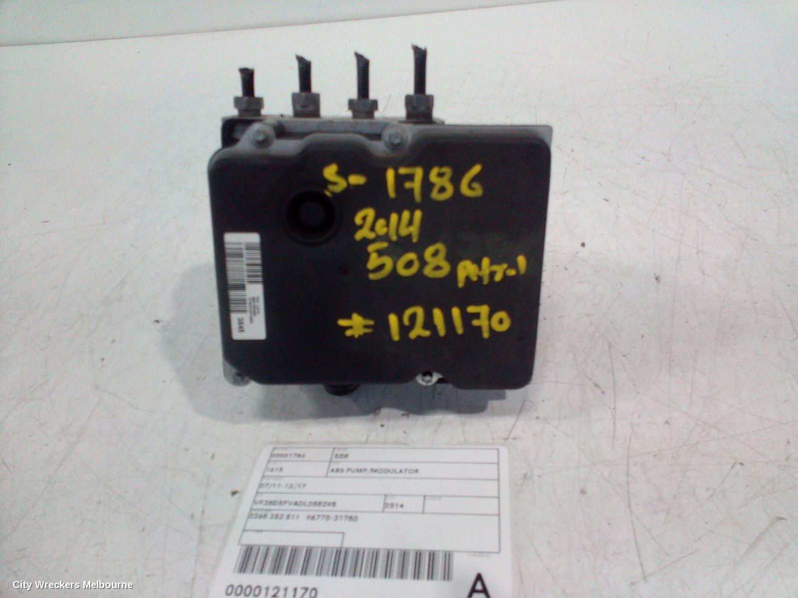 PEUGEOT 508 2014 Abs Pump/Modulator