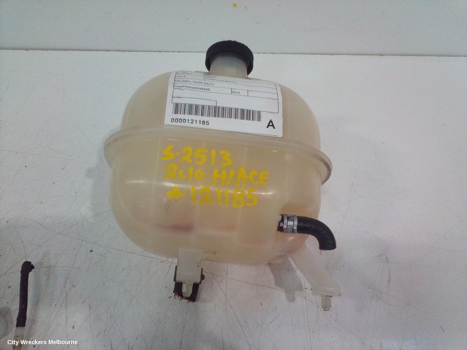 TOYOTA HIACE 2010 Overflow Bottle