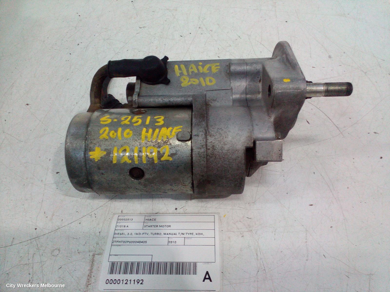 TOYOTA HIACE 2010 Starter