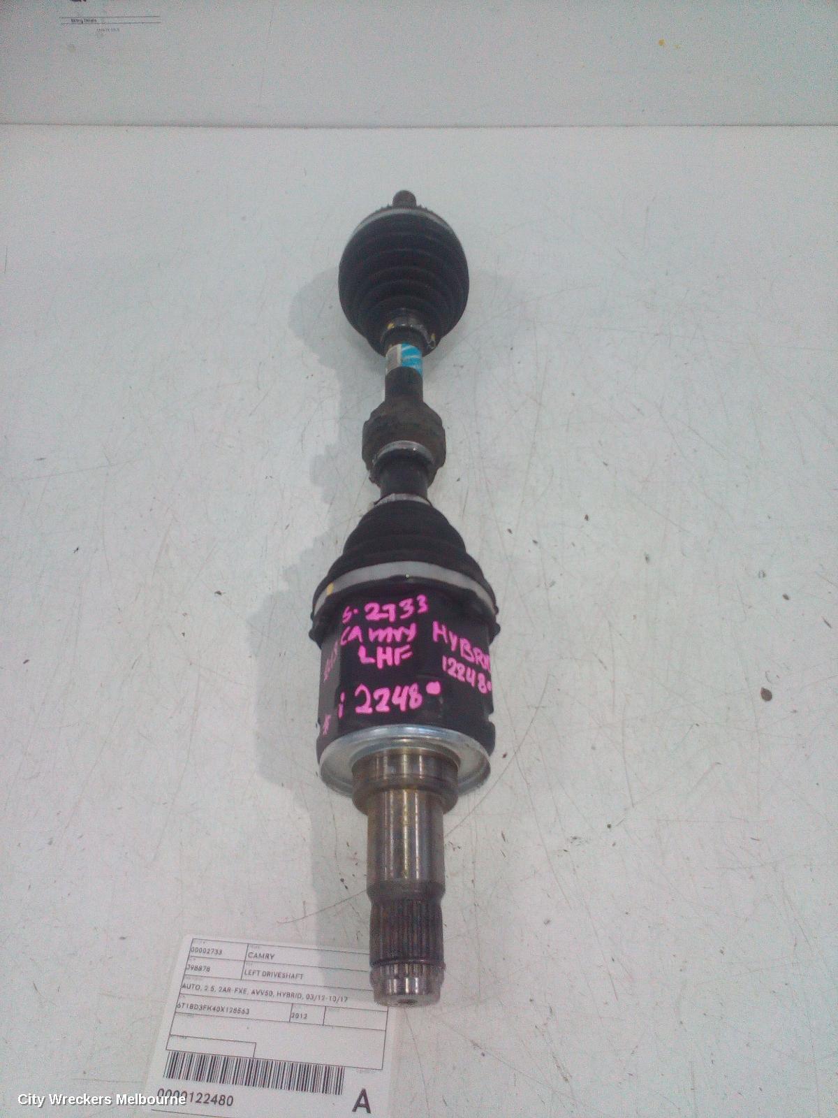 TOYOTA CAMRY 2012 Left Driveshaft