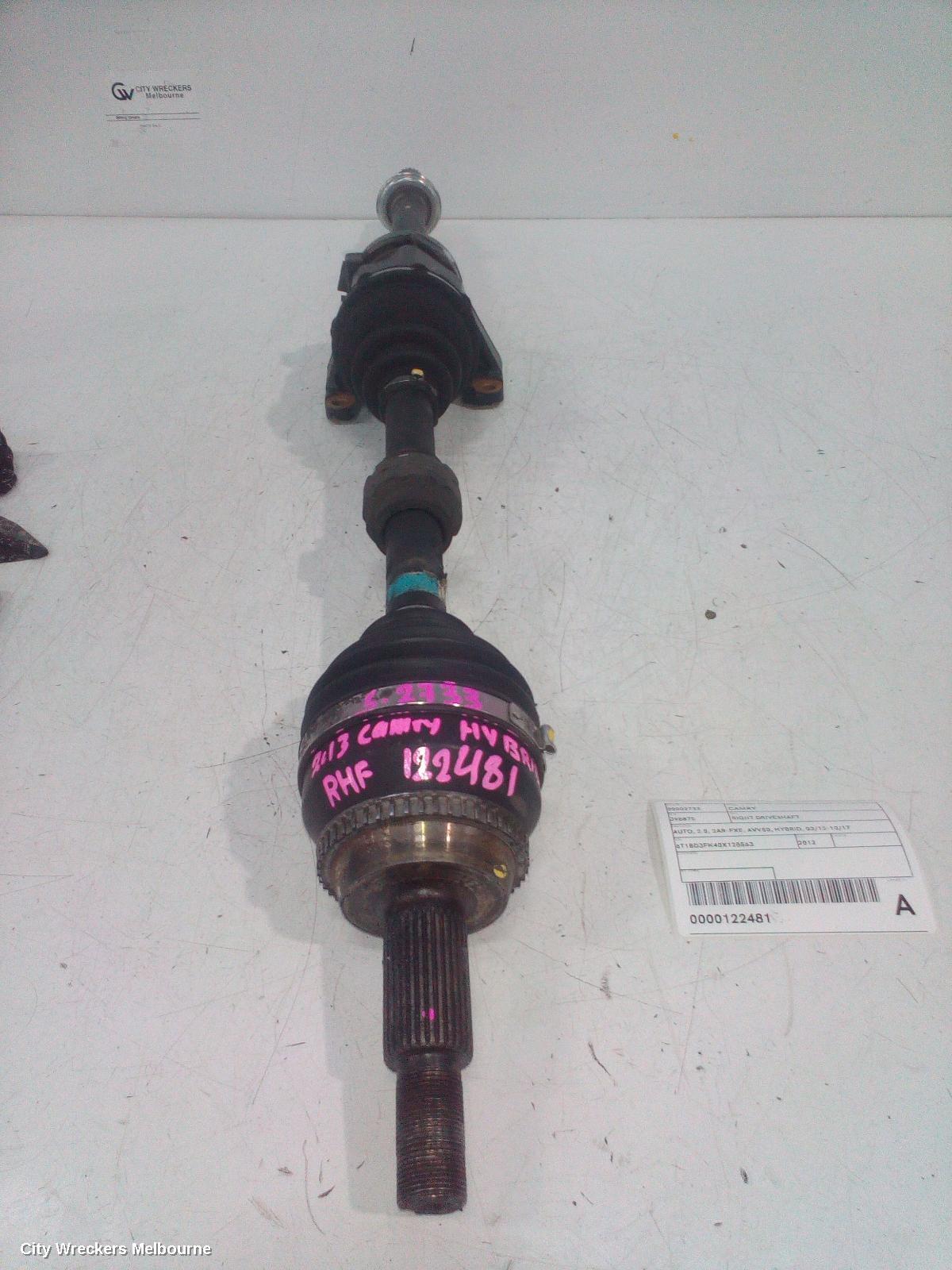 TOYOTA CAMRY 2012 Right Driveshaft