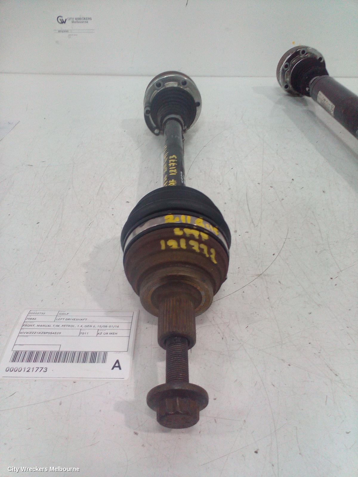 VOLKSWAGEN GOLF 2011 Left Driveshaft