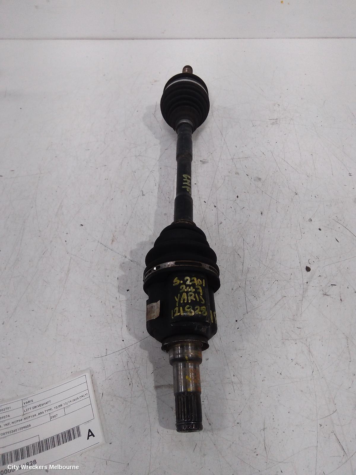 TOYOTA YARIS 2007 Left Driveshaft