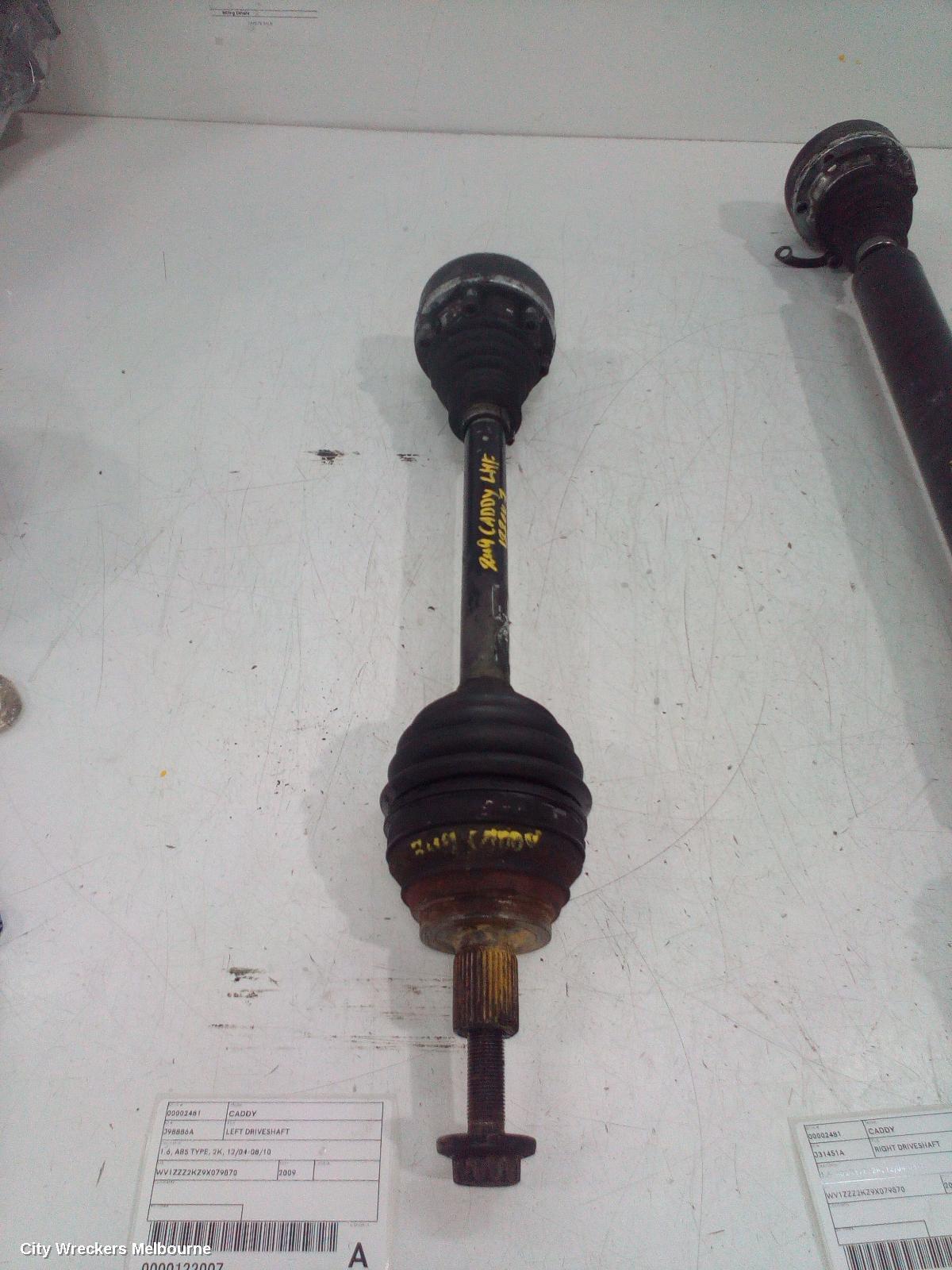 VOLKSWAGEN CADDY 2009 Left Driveshaft