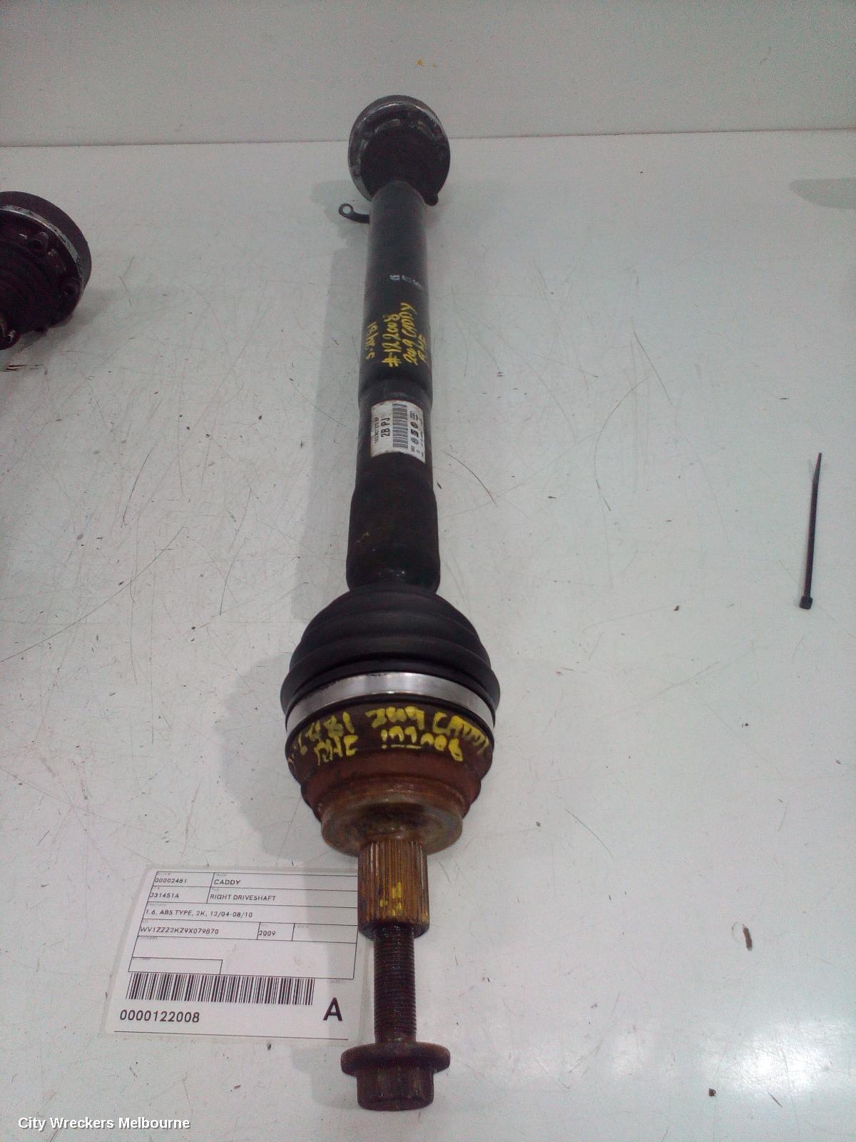 VOLKSWAGEN CADDY 2009 Right Driveshaft