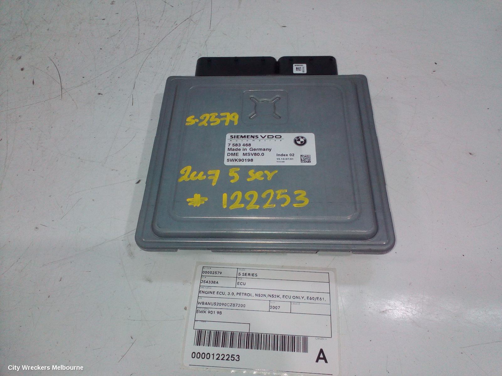 BMW 5 SERIES 2007 Ecu