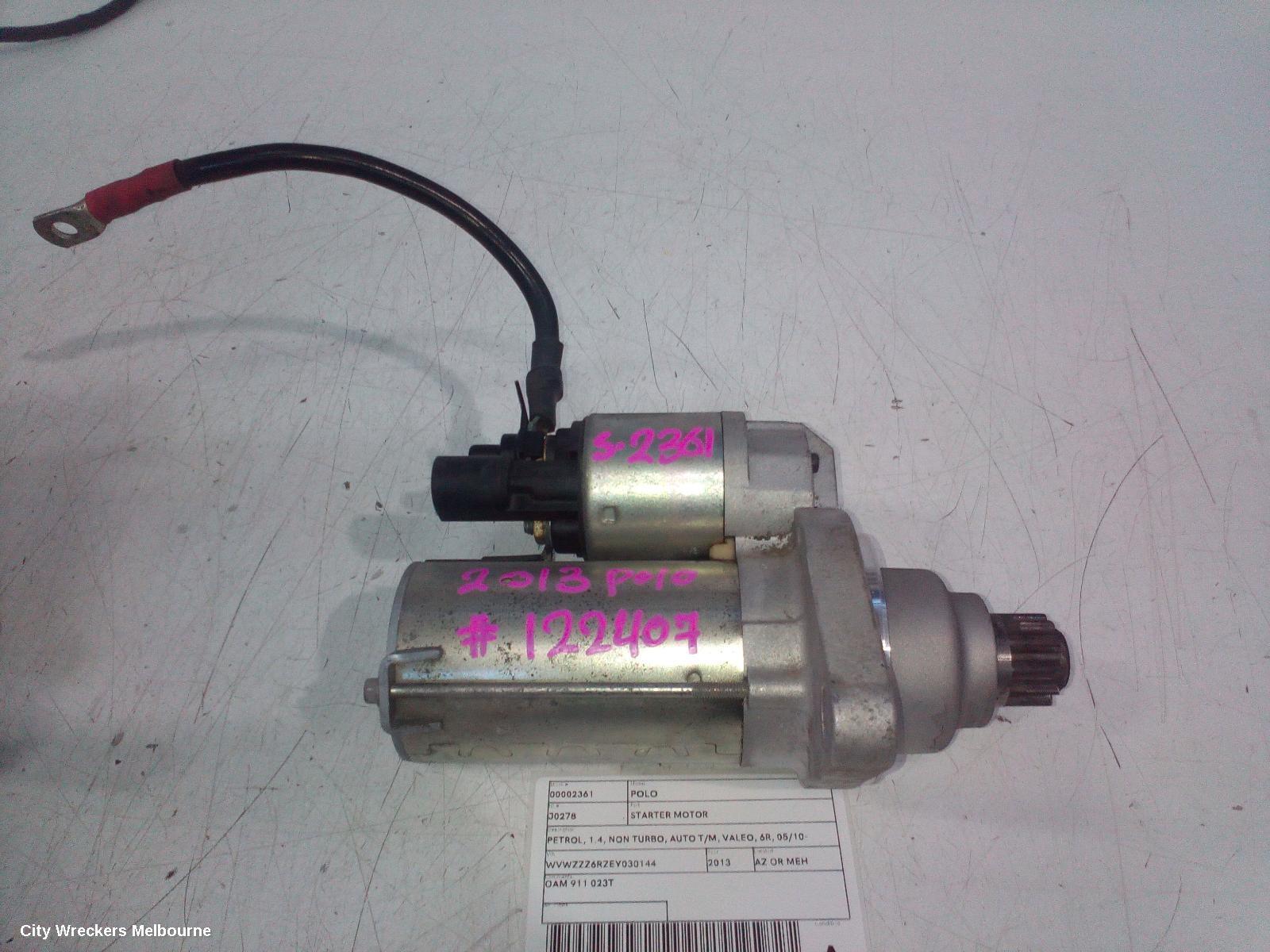 VOLKSWAGEN POLO 2013 Starter