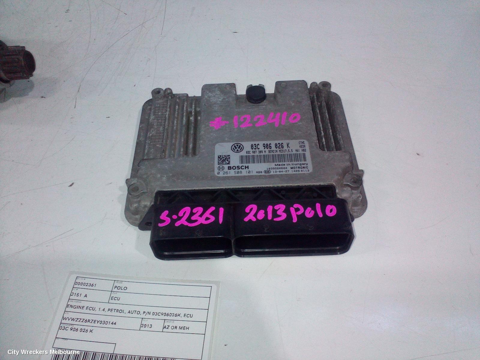 VOLKSWAGEN POLO 2013 Ecu