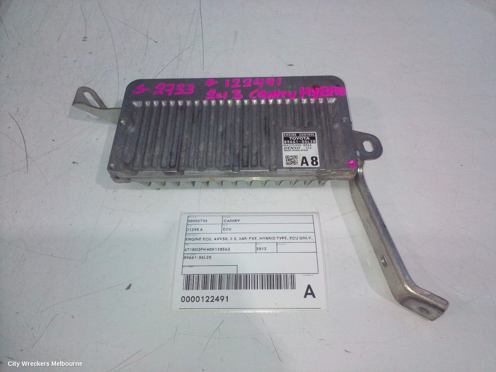 TOYOTA CAMRY 2012 Ecu