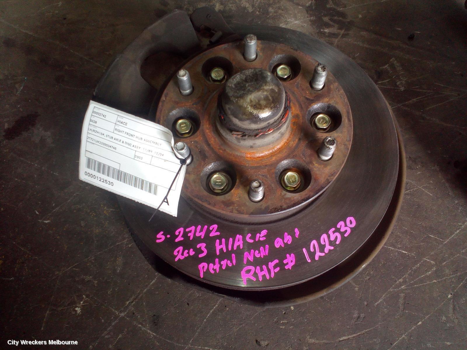 TOYOTA HIACE 2003 Right Front Hub Assembly