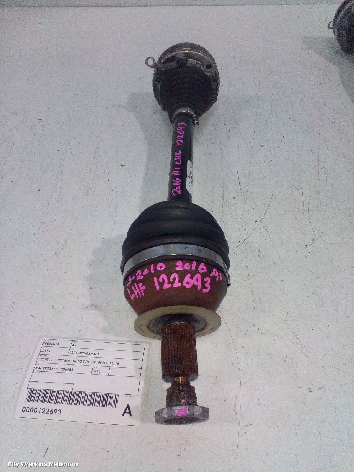 AUDI A1 2016 Left Driveshaft