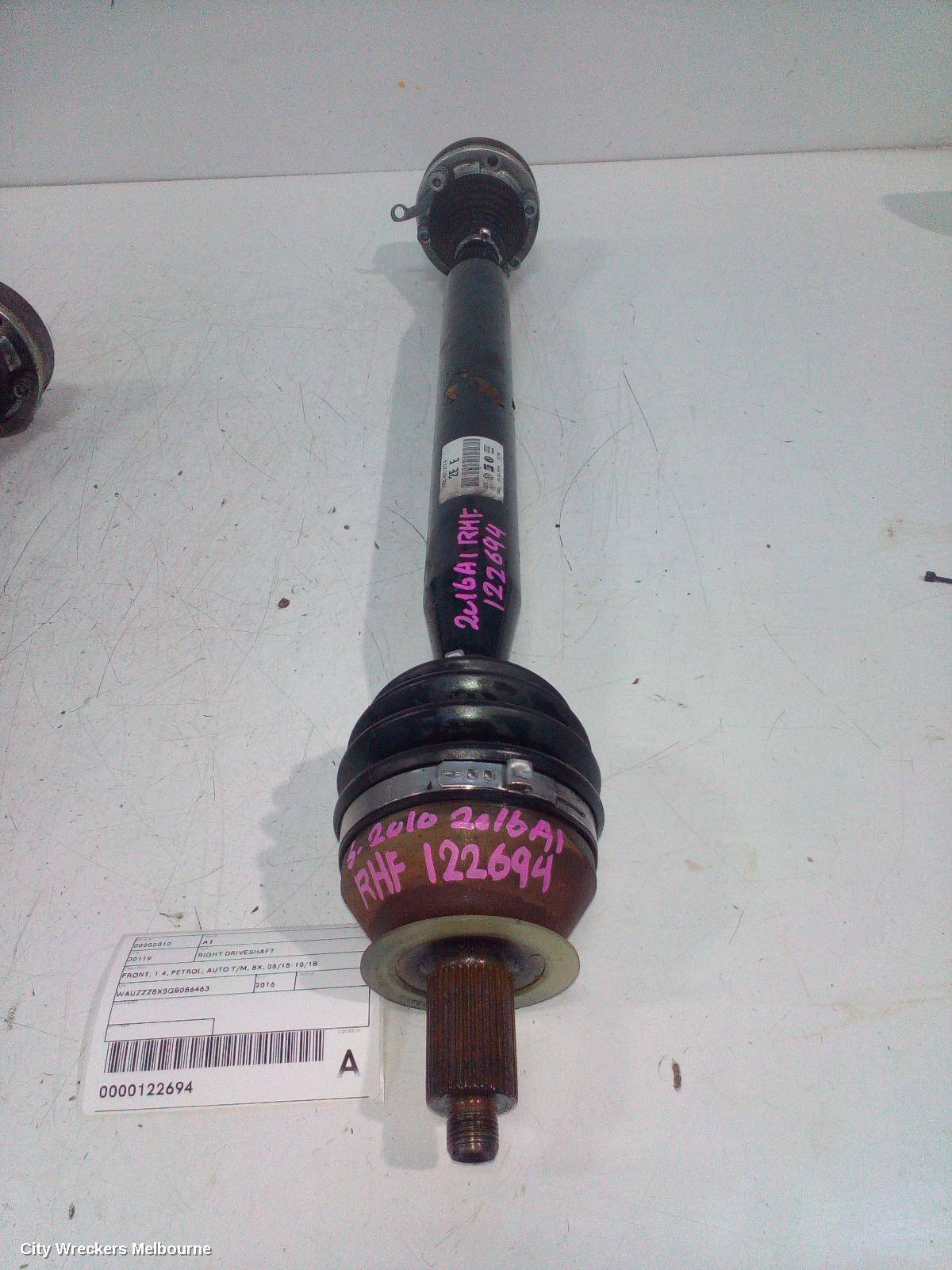 AUDI A1 2016 Right Driveshaft