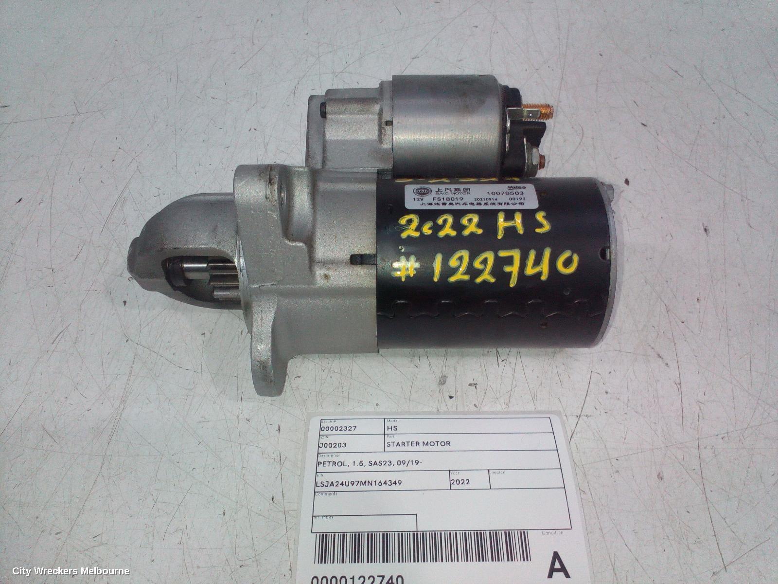 MG HS 2022 Starter