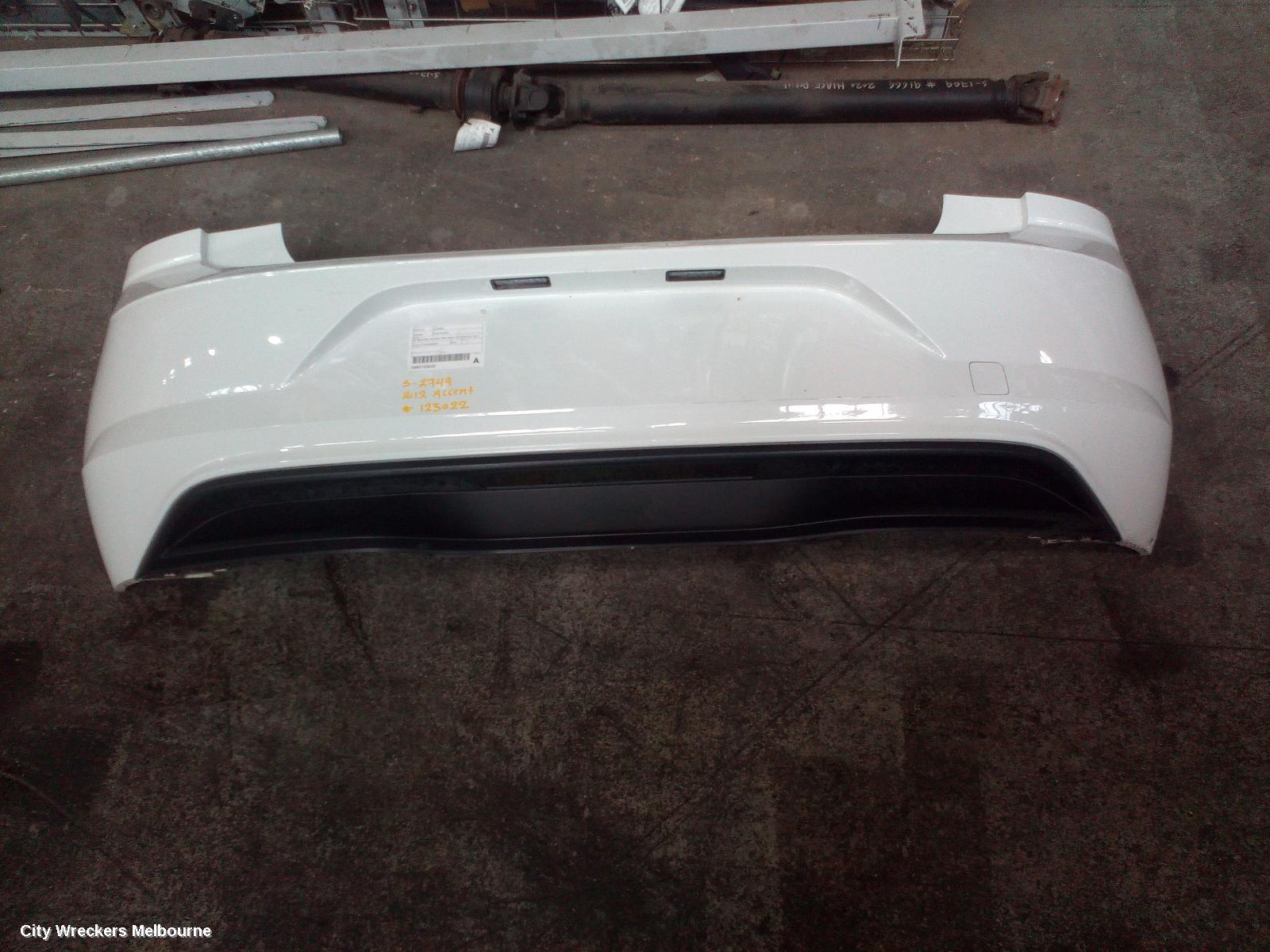 HYUNDAI ACCENT 2012 Rear Bumper