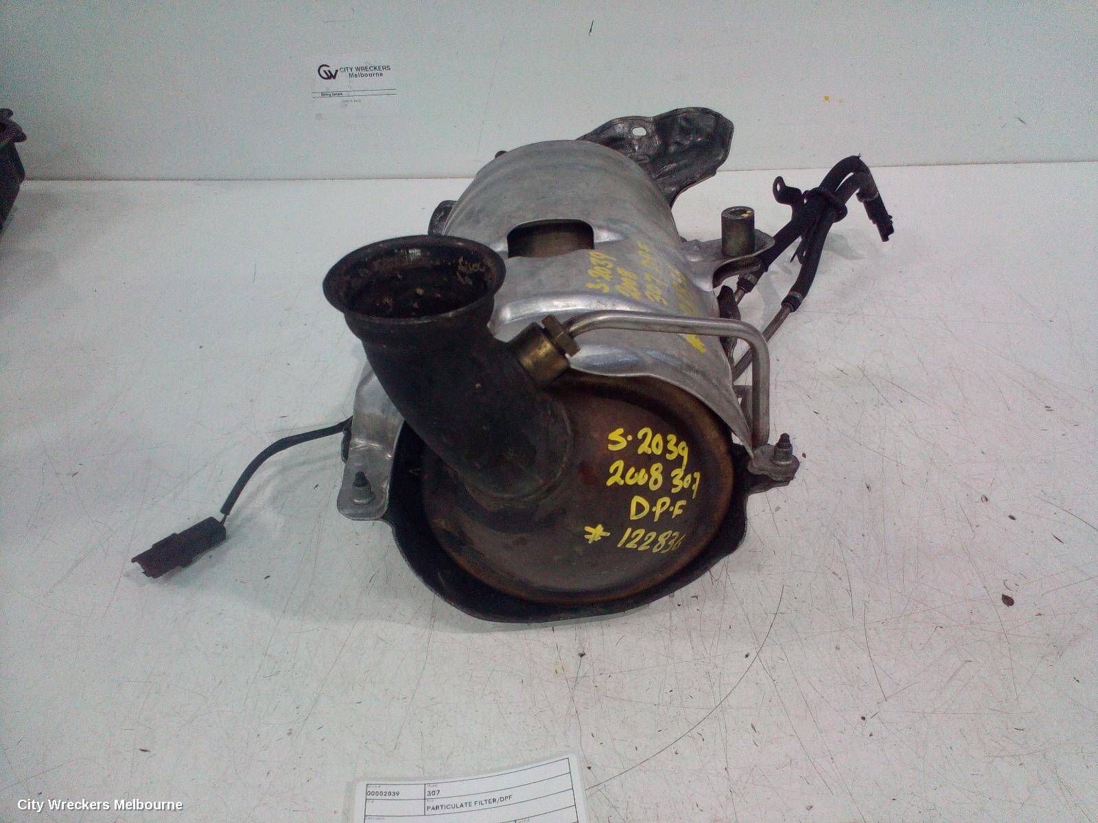 PEUGEOT 307 2008 Particulate Filter/Dpf