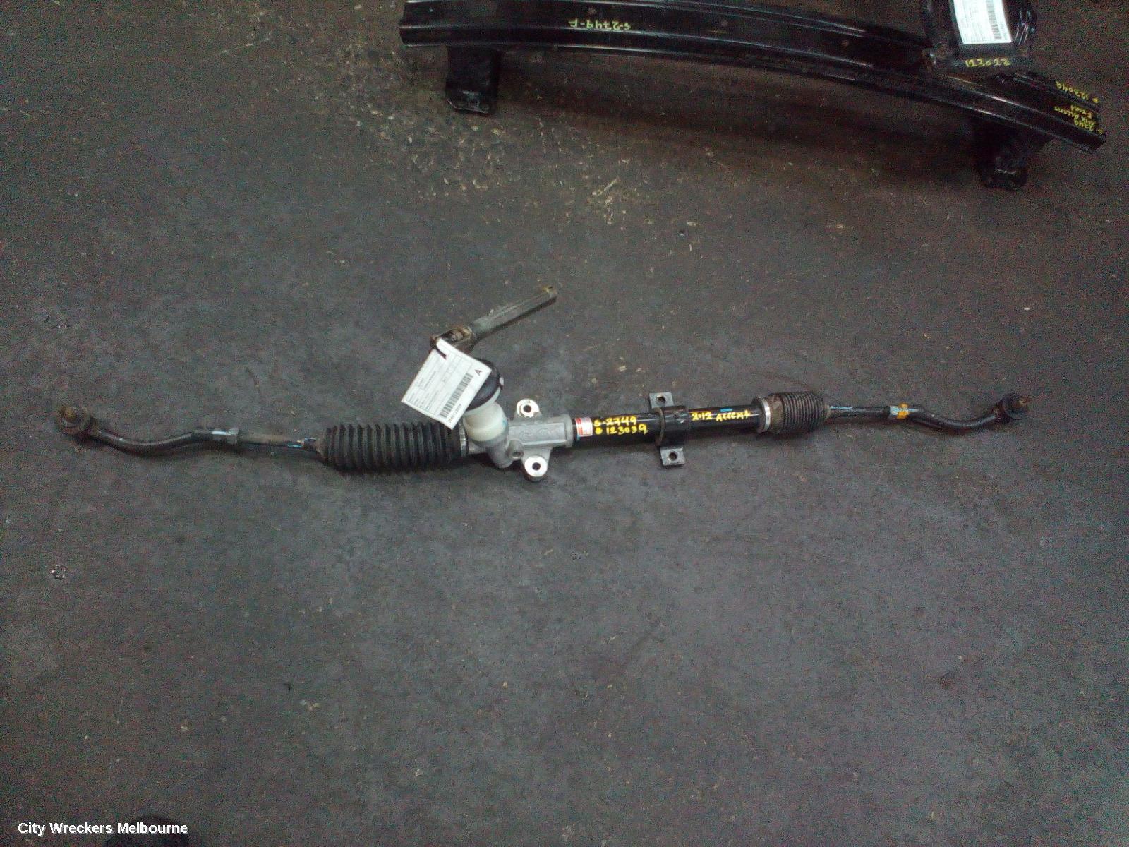 HYUNDAI ACCENT 2012 Steering Box/Rack