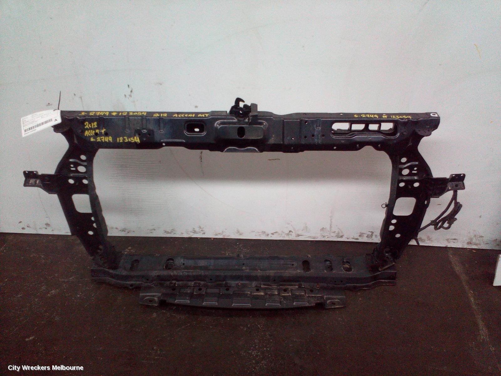 HYUNDAI ACCENT 2012 Radiator Support