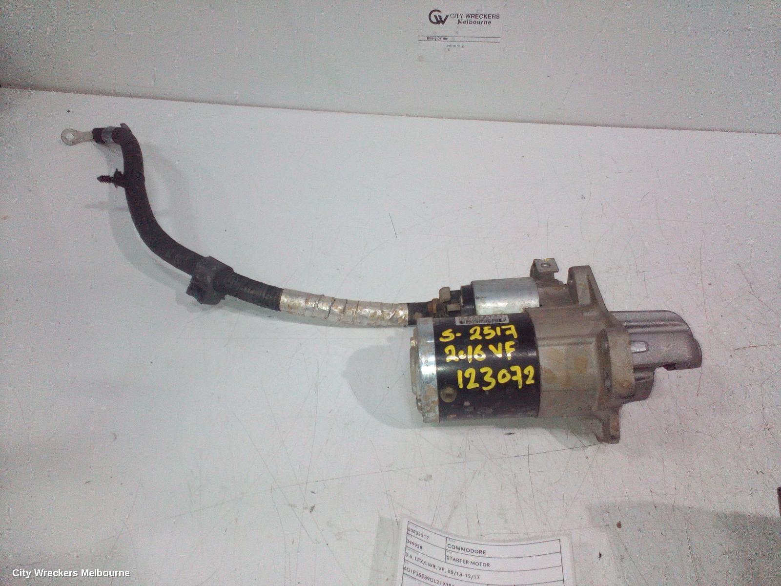 HOLDEN COMMODORE 2016 Starter