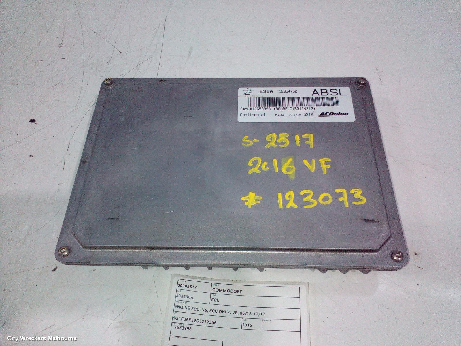 HOLDEN COMMODORE 2016 Ecu