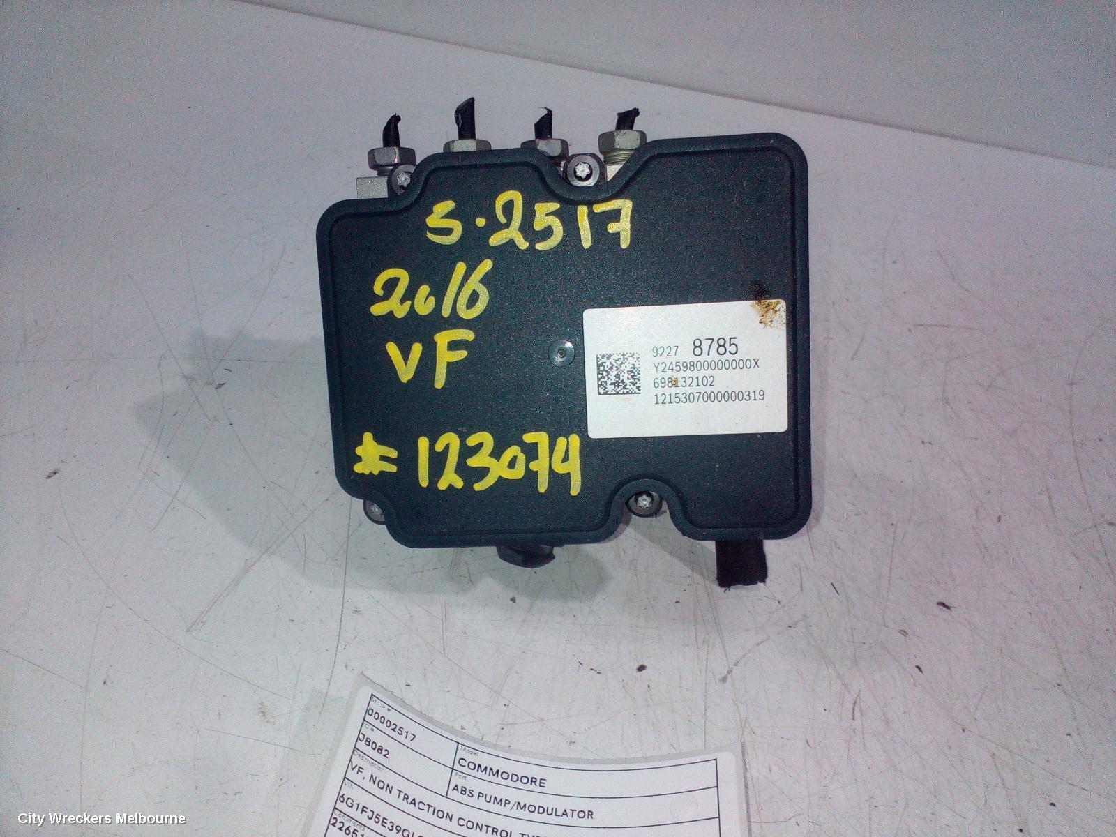 HOLDEN COMMODORE 2016 Abs Pump/Modulator