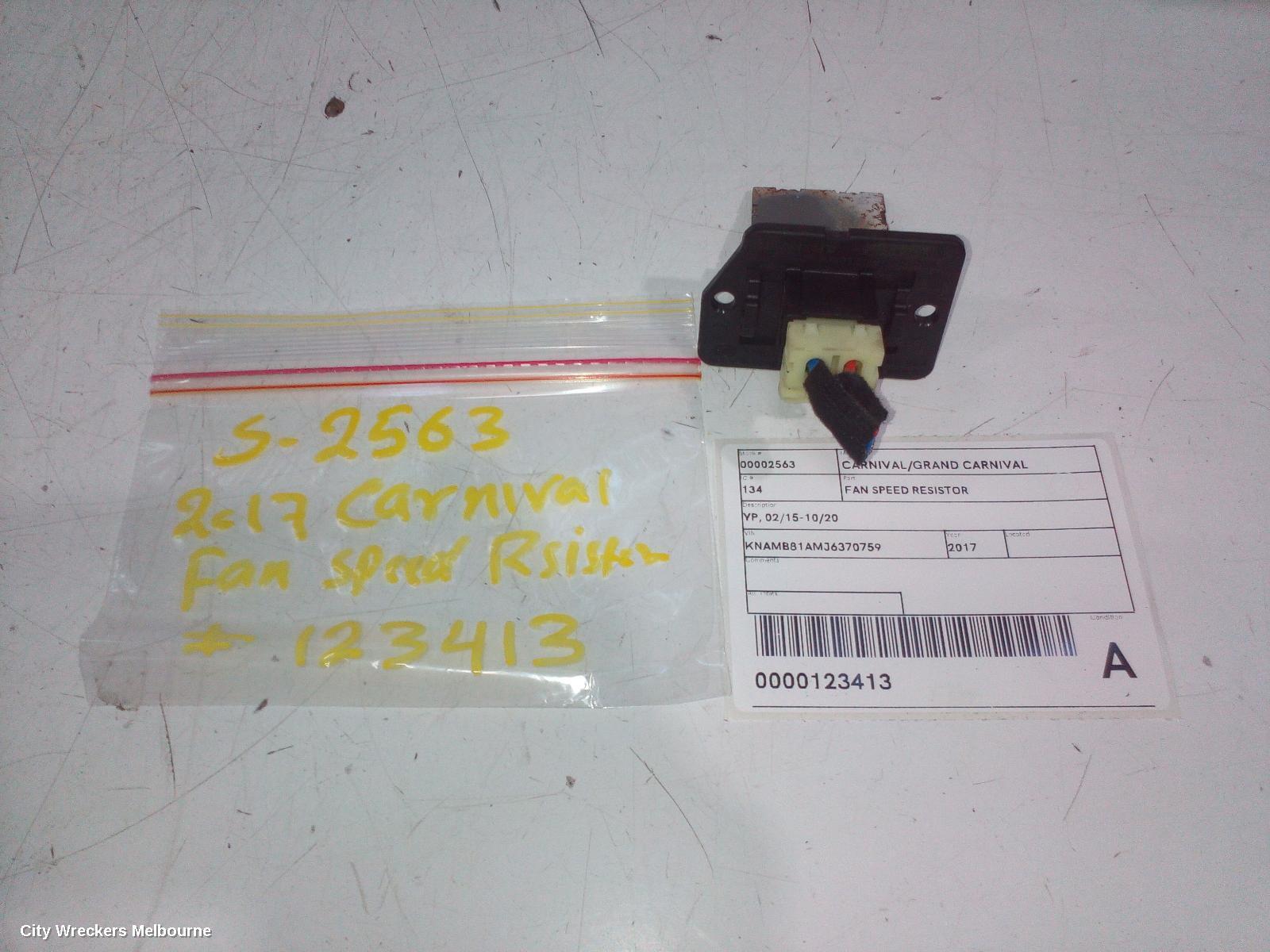 KIA CARNIVAL/GRAND CARNIVAL 2017 Fan Speed Resistor