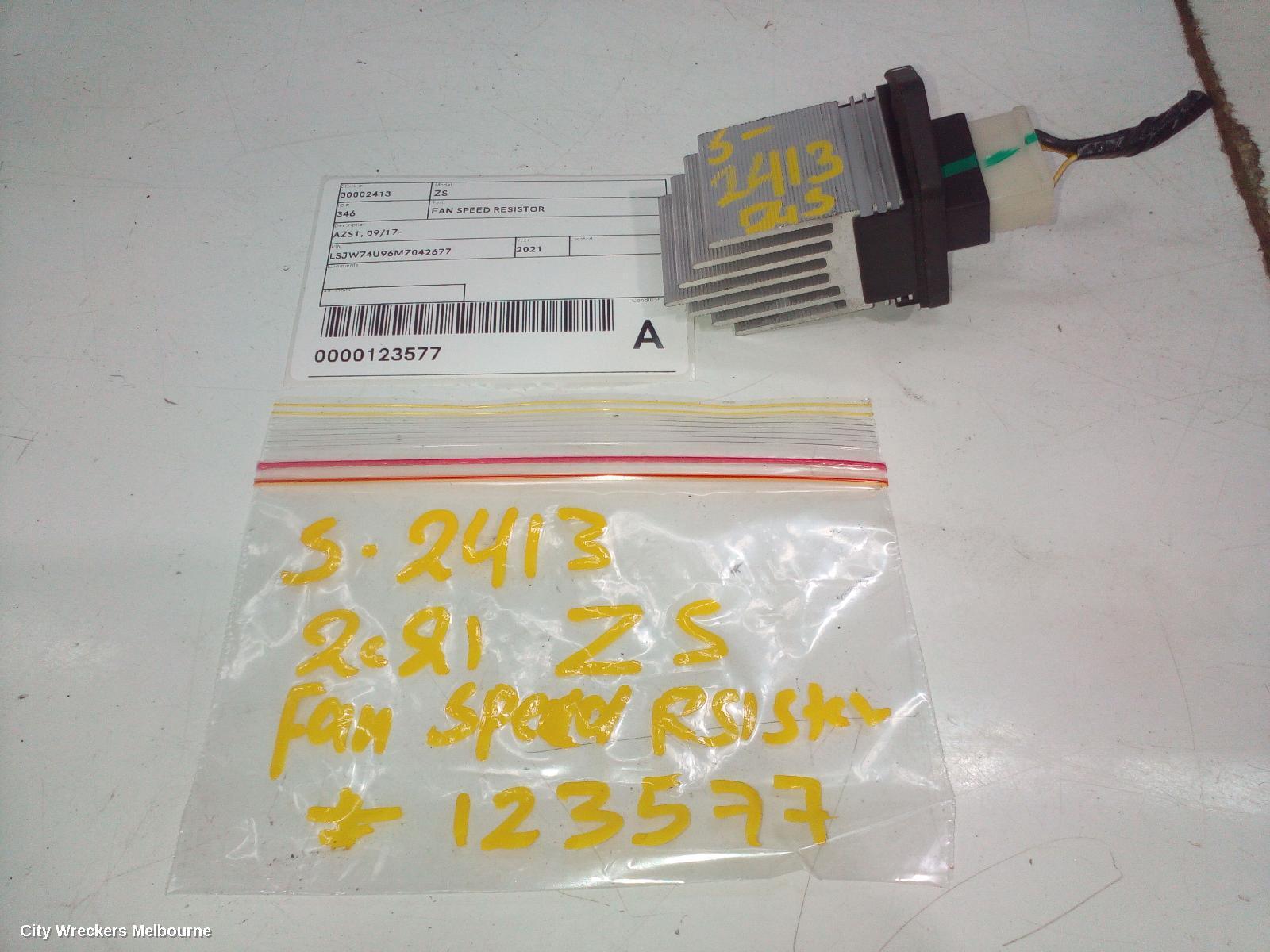 MG ZS 2021 Fan Speed Resistor