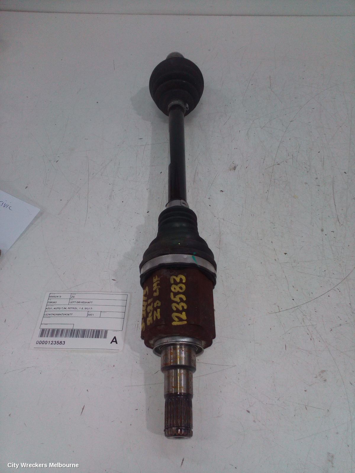 MG ZS 2021 Left Driveshaft