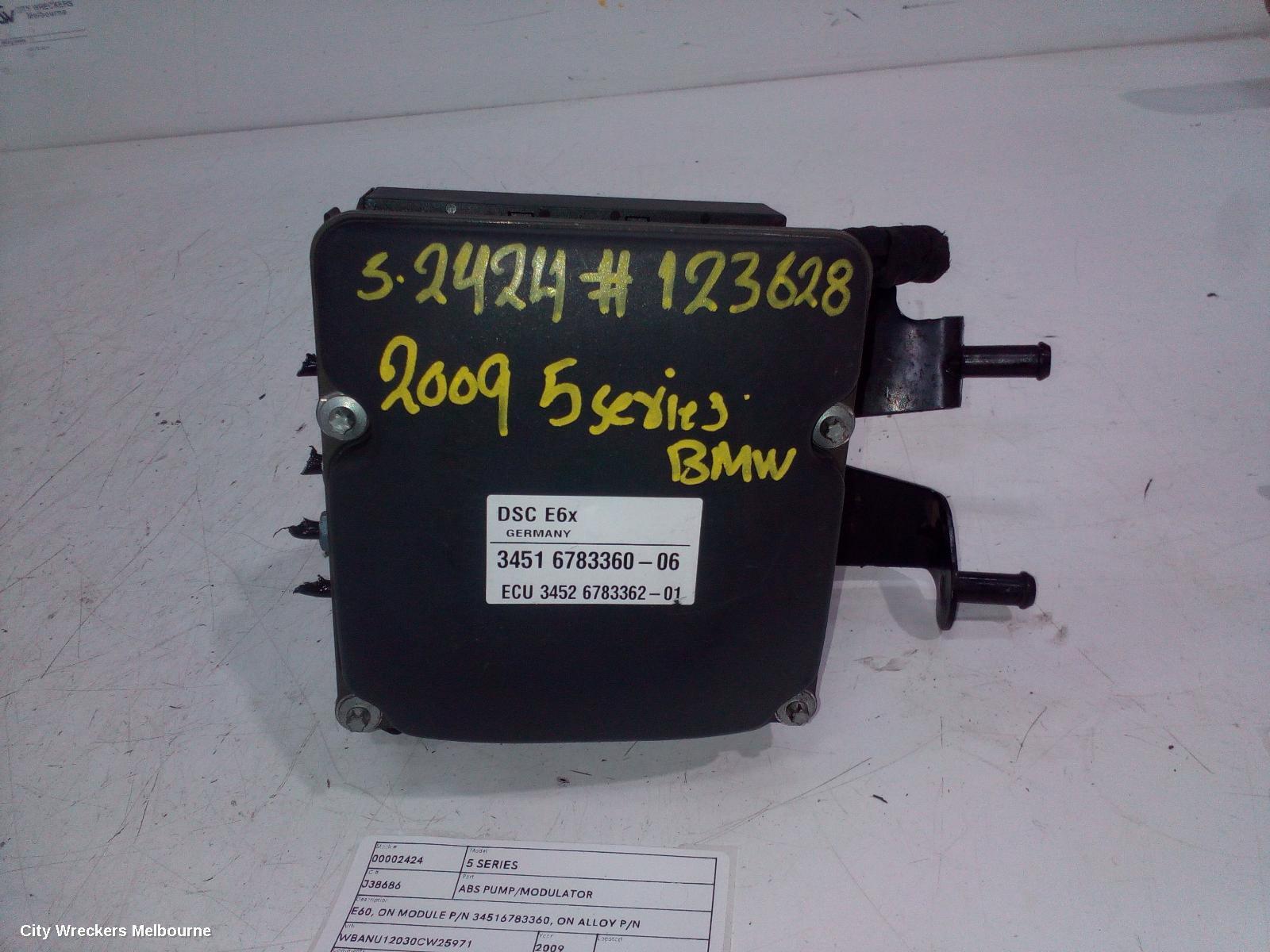 BMW 5 SERIES 2009 Abs Pump/Modulator