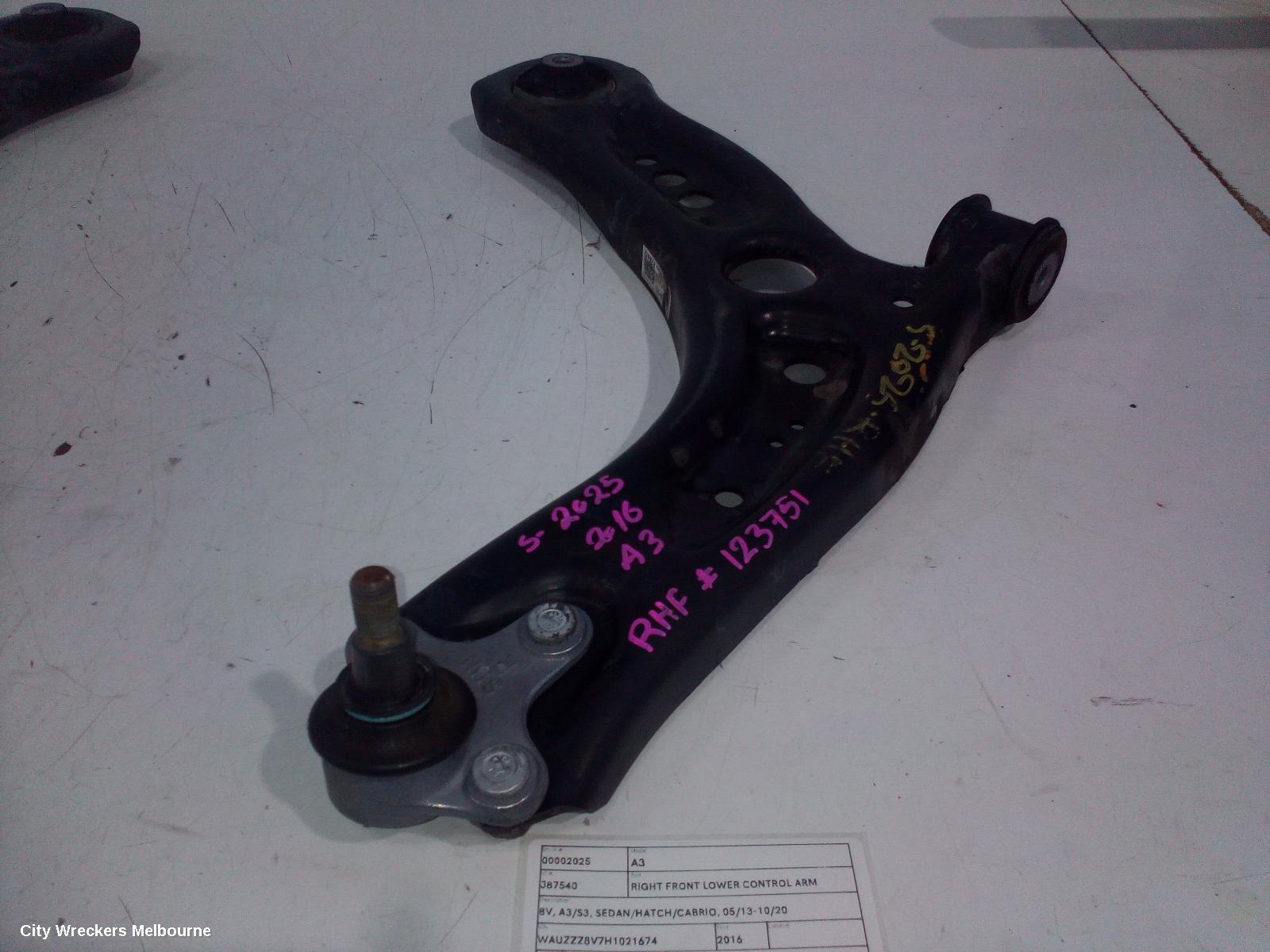 AUDI A3 2016 Right Front Lower Control Arm