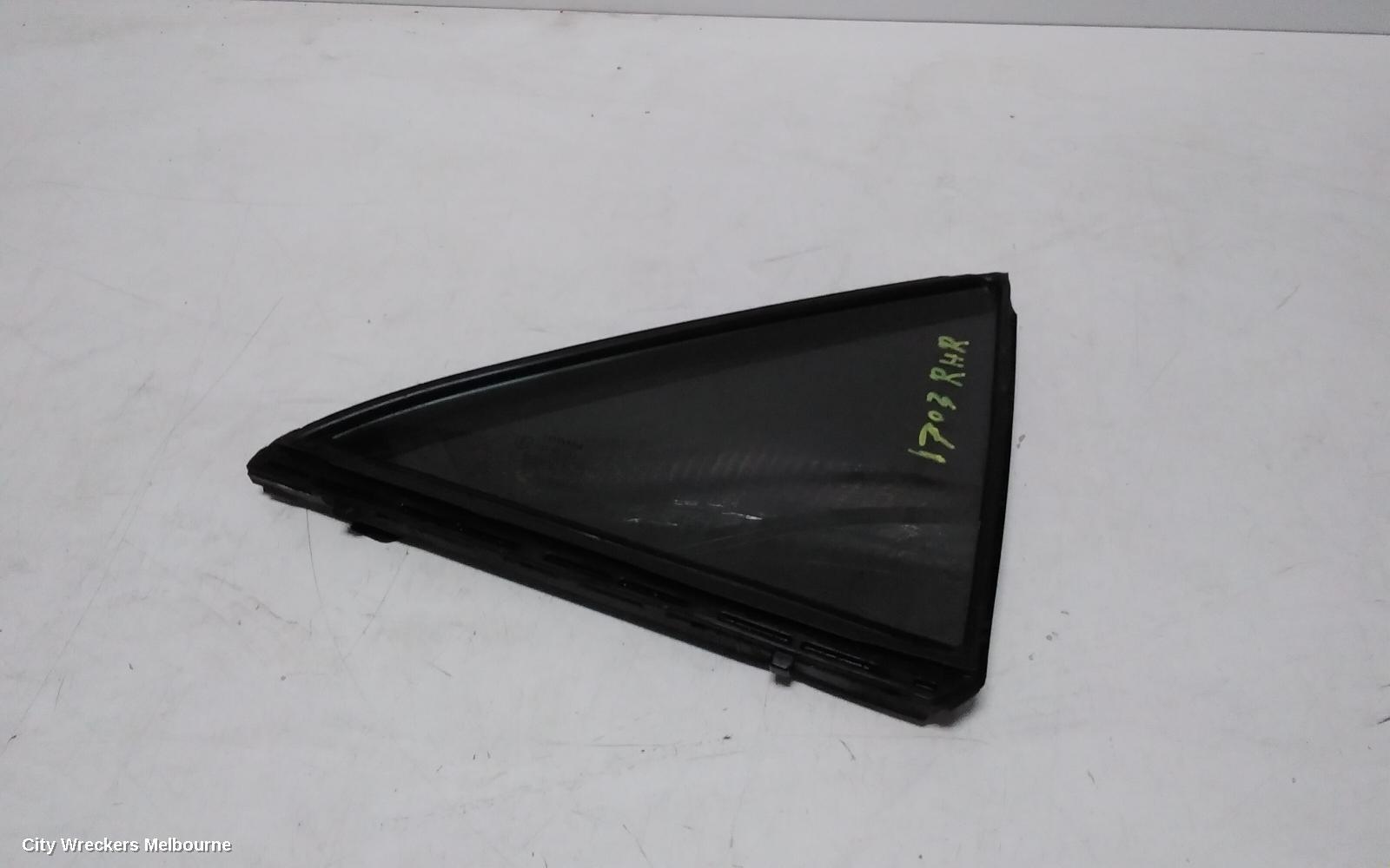 TOYOTA CAMRY 2013 Right Rear 1/4 Door Glass