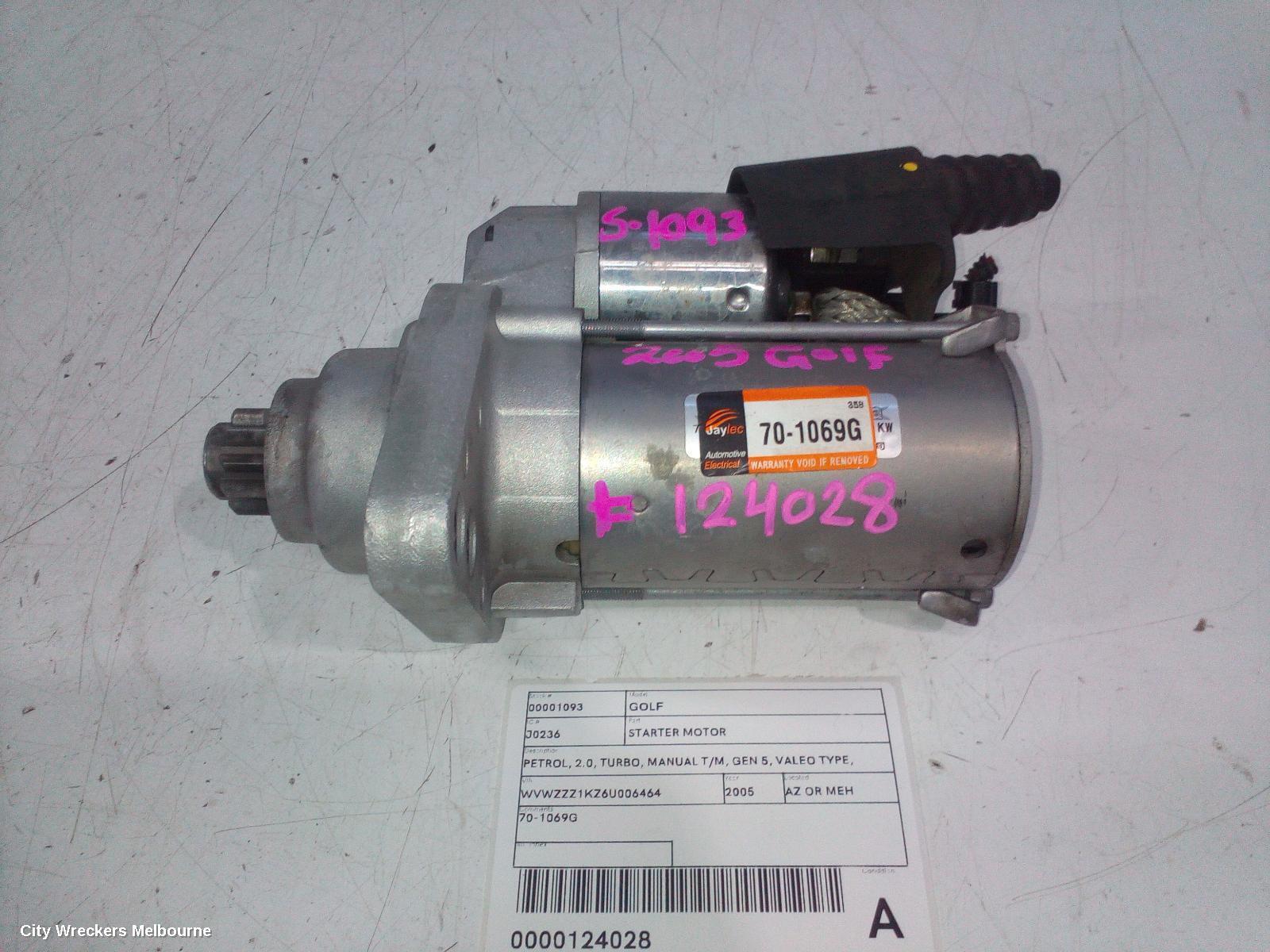 VOLKSWAGEN GOLF 2005 Starter