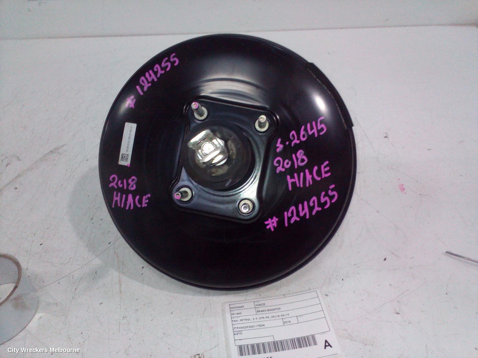 TOYOTA HIACE 2018 Brake Booster