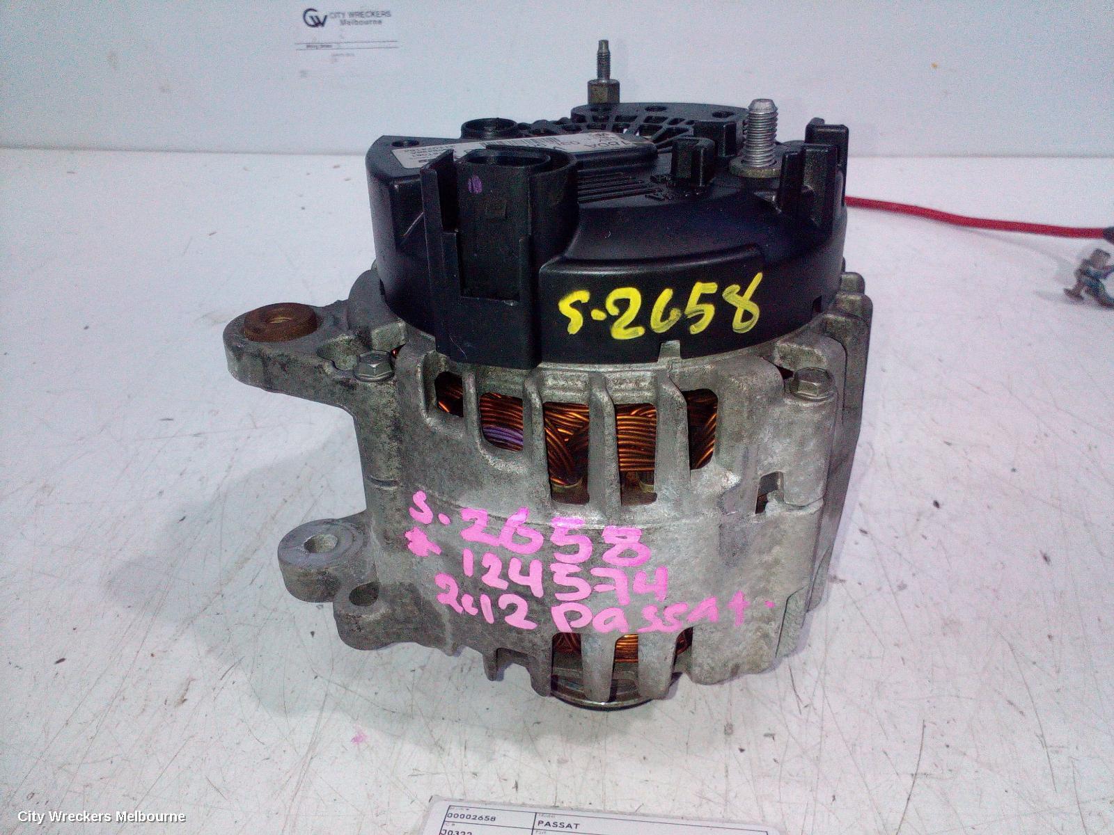 VOLKSWAGEN PASSAT 2012 Alternator