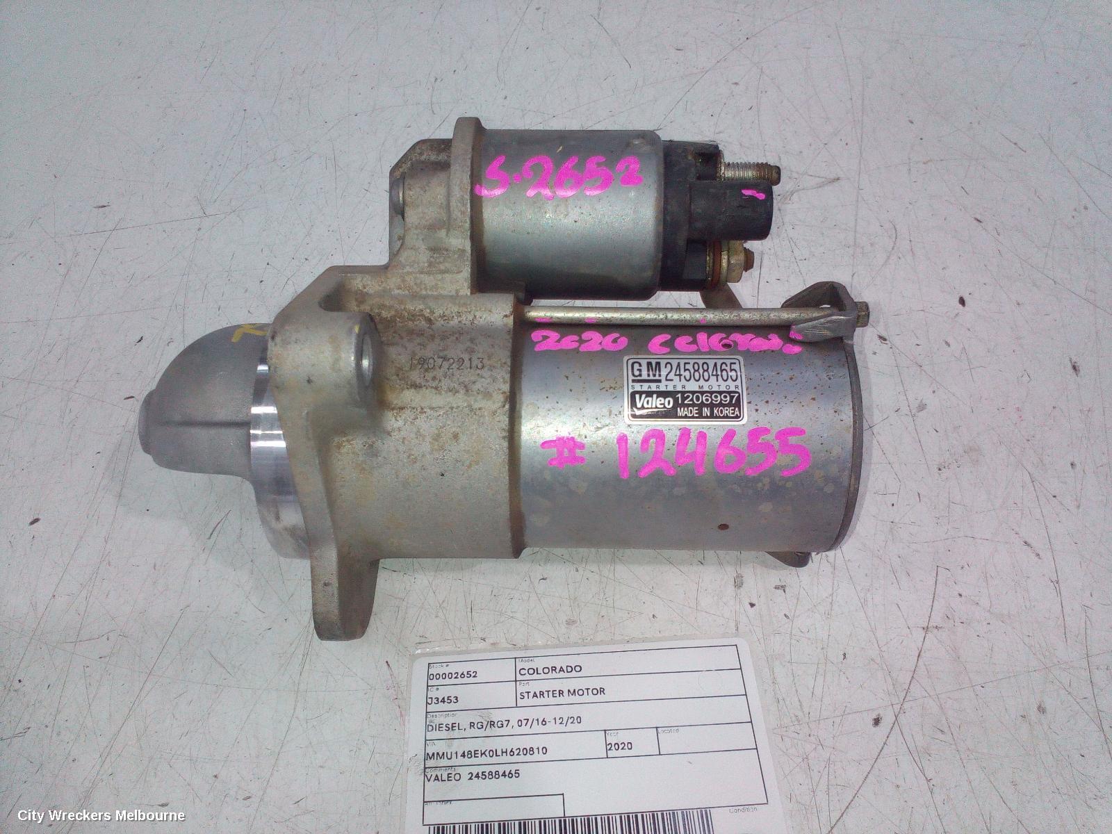 HOLDEN COLORADO 2020 Starter