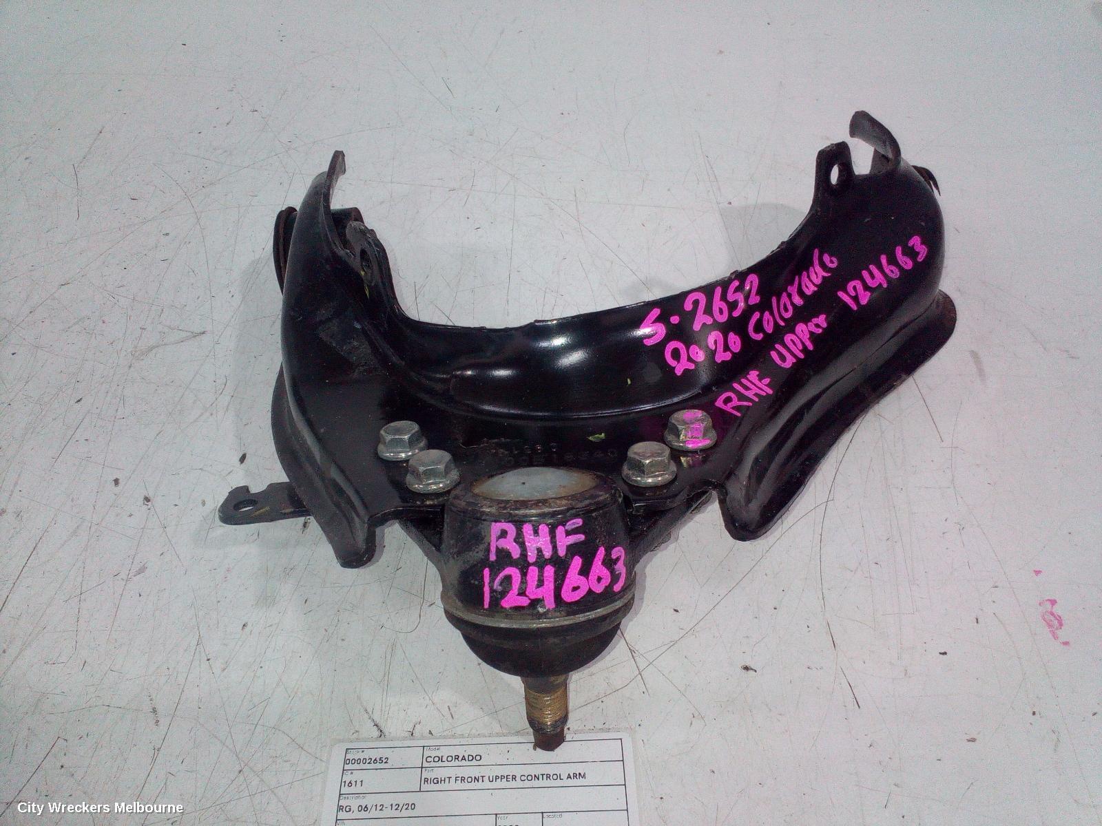 HOLDEN COLORADO 2020 Right Front Upper Control Arm