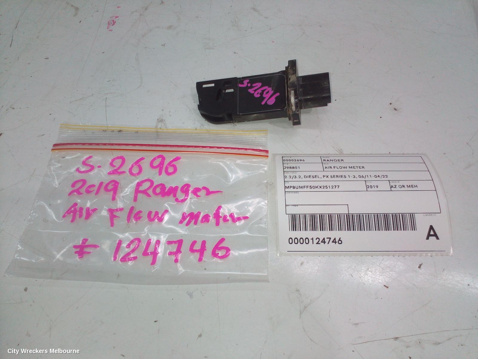 FORD RANGER 2019 Air Flow Meter