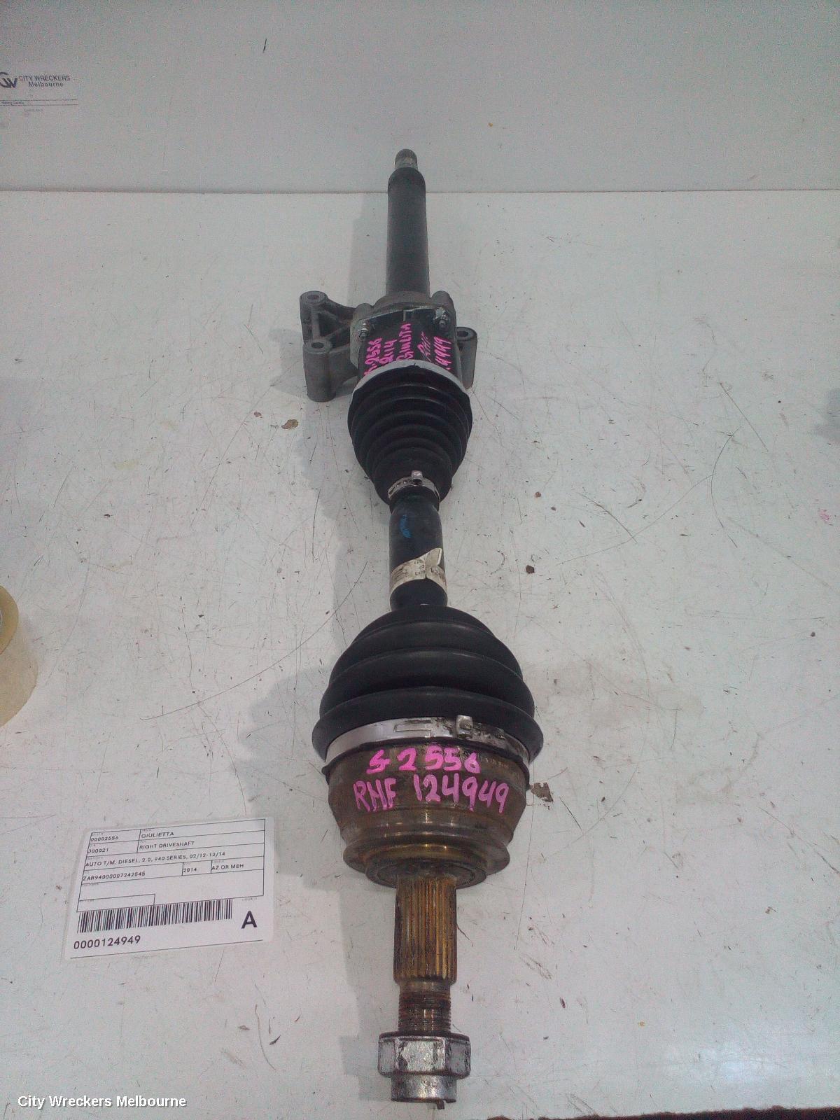 ALFA ROMEO GIULIETTA 2014 Right Driveshaft