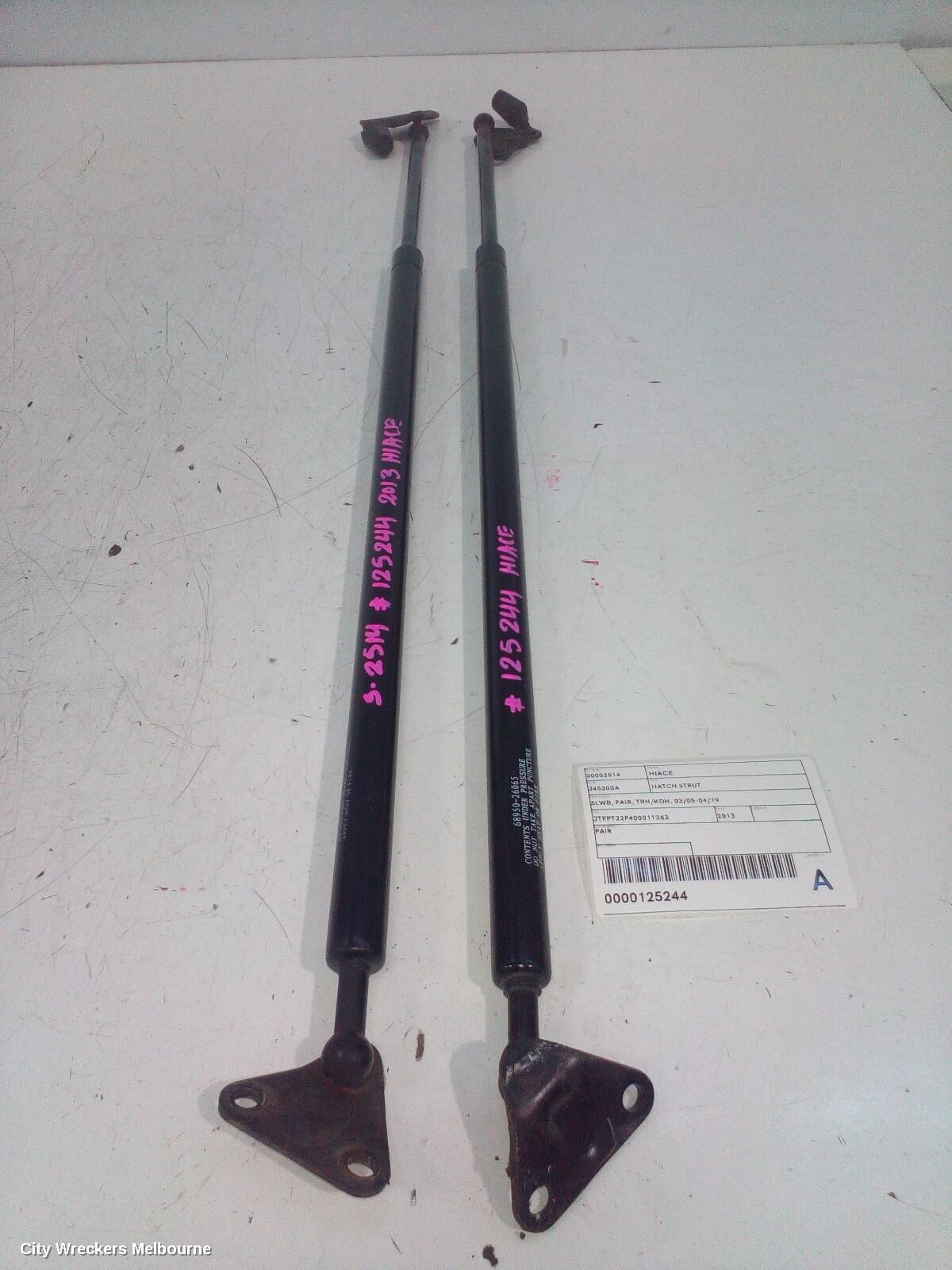 TOYOTA HIACE 2013 Hatch Strut